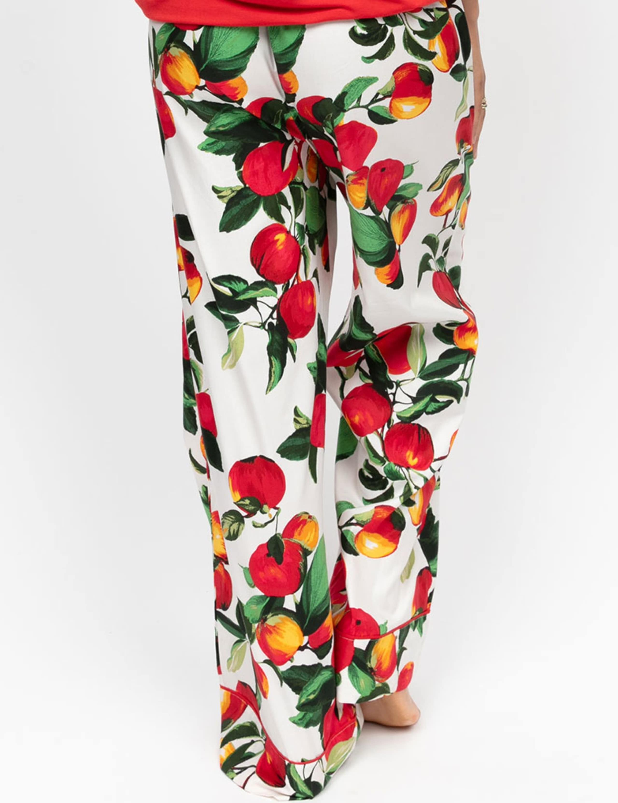 Cotton Modal Apple Print Pyjama Bottoms 4 of 4