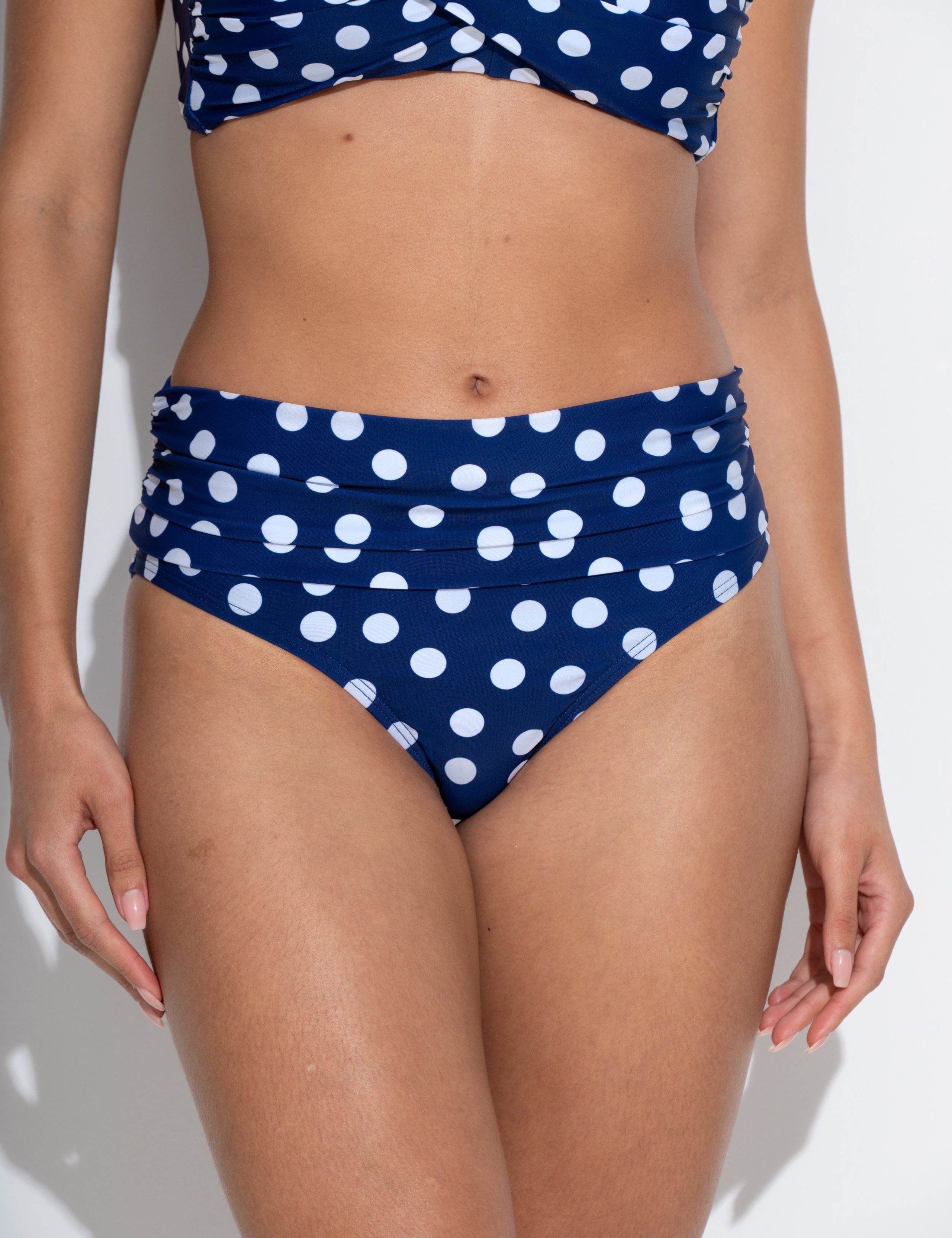 Santa Monica Polka Dot Foldover Bikini Brief 6 of 6