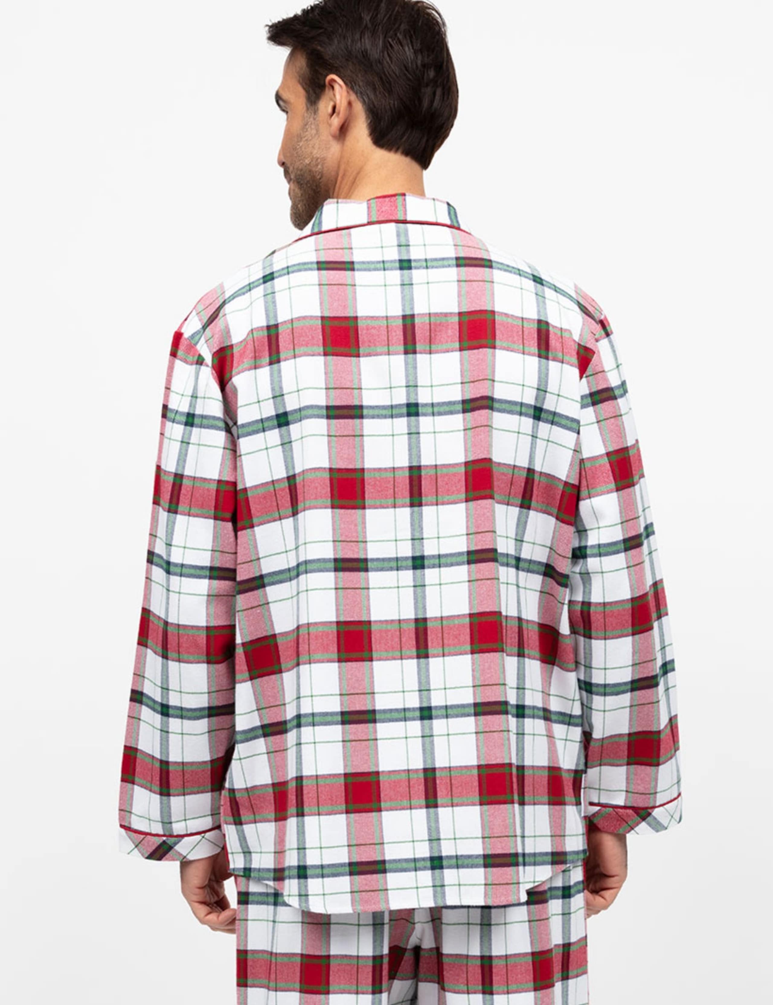 Brushed Cotton Checked Family Christmas Pyjama Top 4 of 4