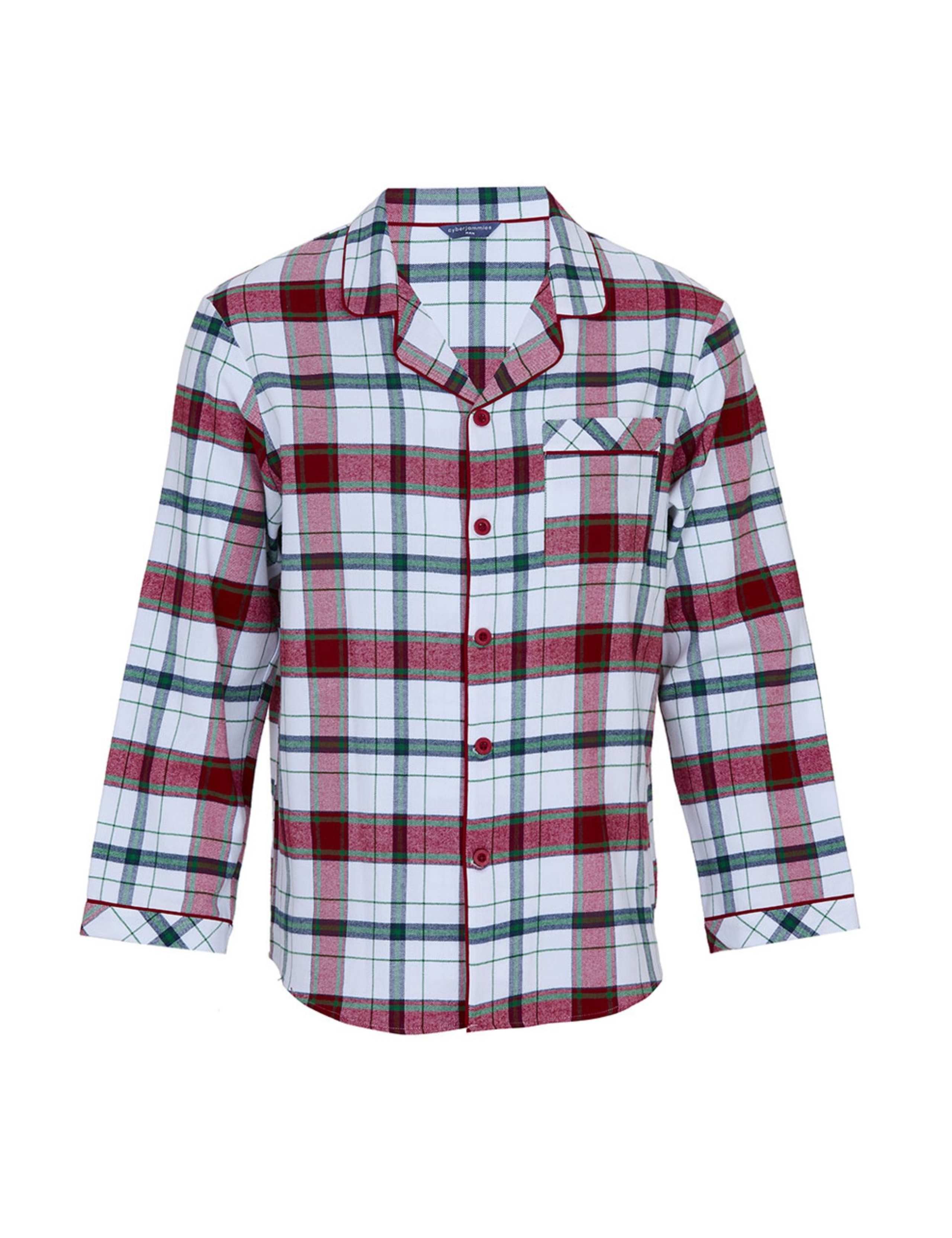 Brushed Cotton Checked Family Christmas Pyjama Top 2 of 4