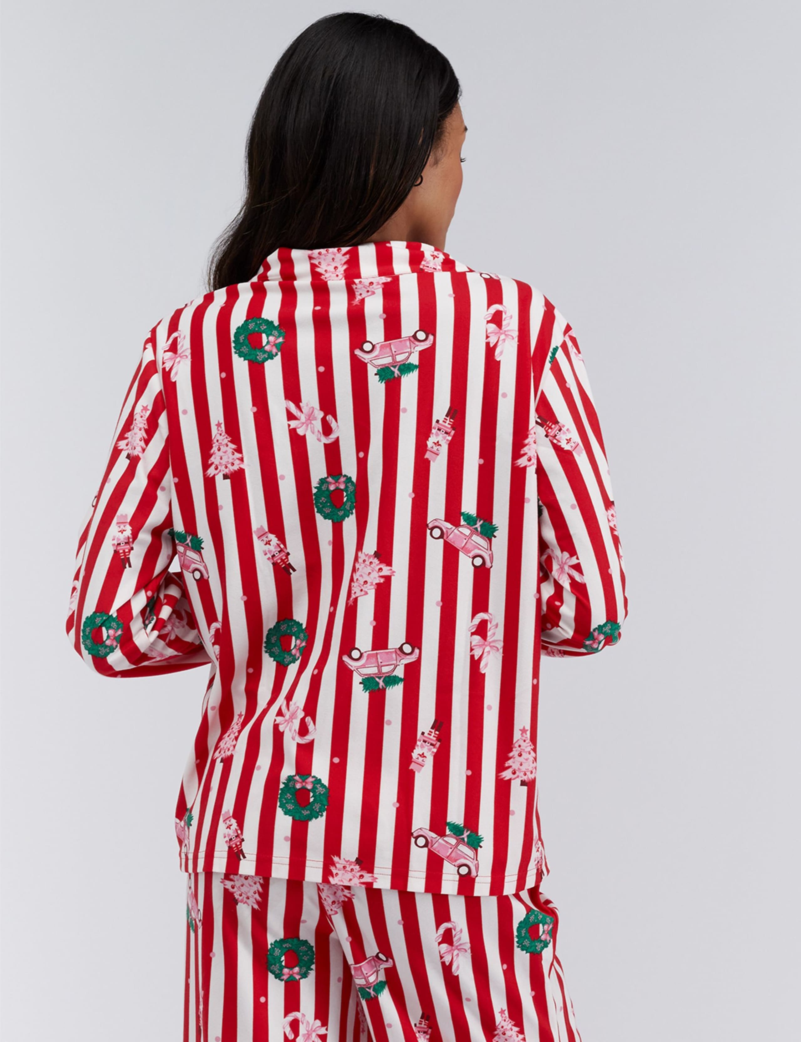 Fleece Striped Family Christmas Pyjamas in a Bag 4 of 11