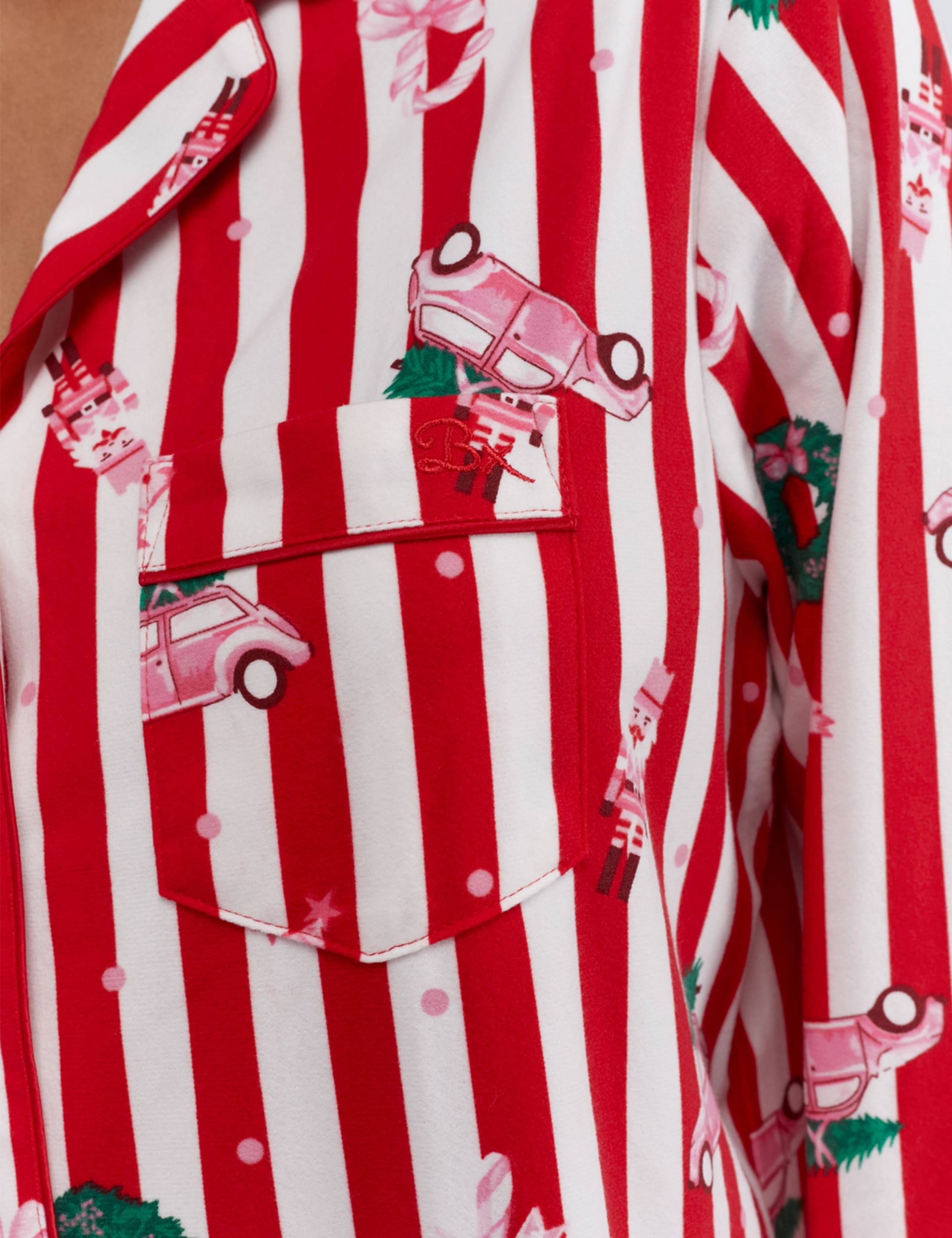 Fleece Striped Family Christmas Pyjamas in a Bag 10 of 11