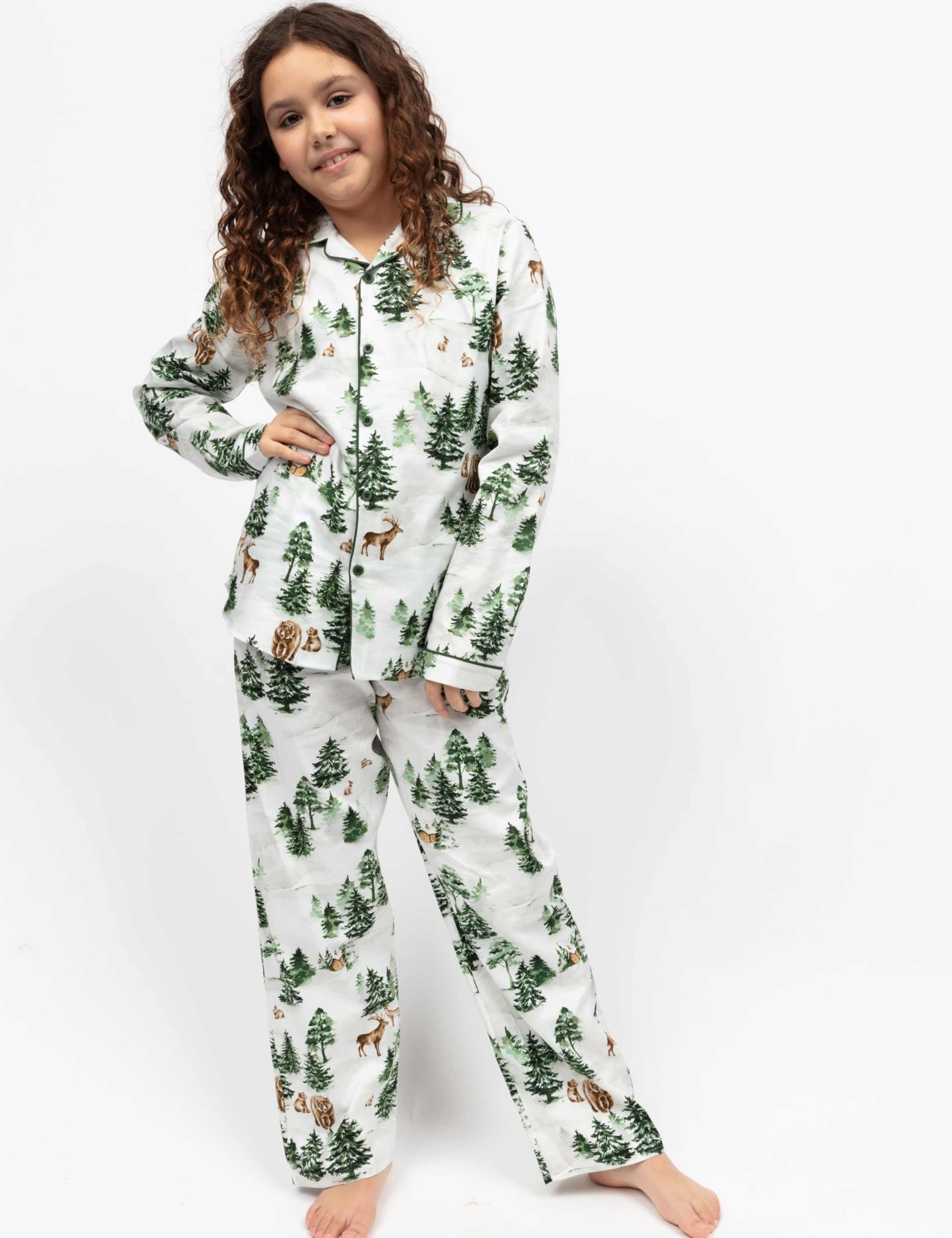 Cotton Rich Alpine Fern Family Christmas Pyjamas (2-13 Yrs) 3 of 4