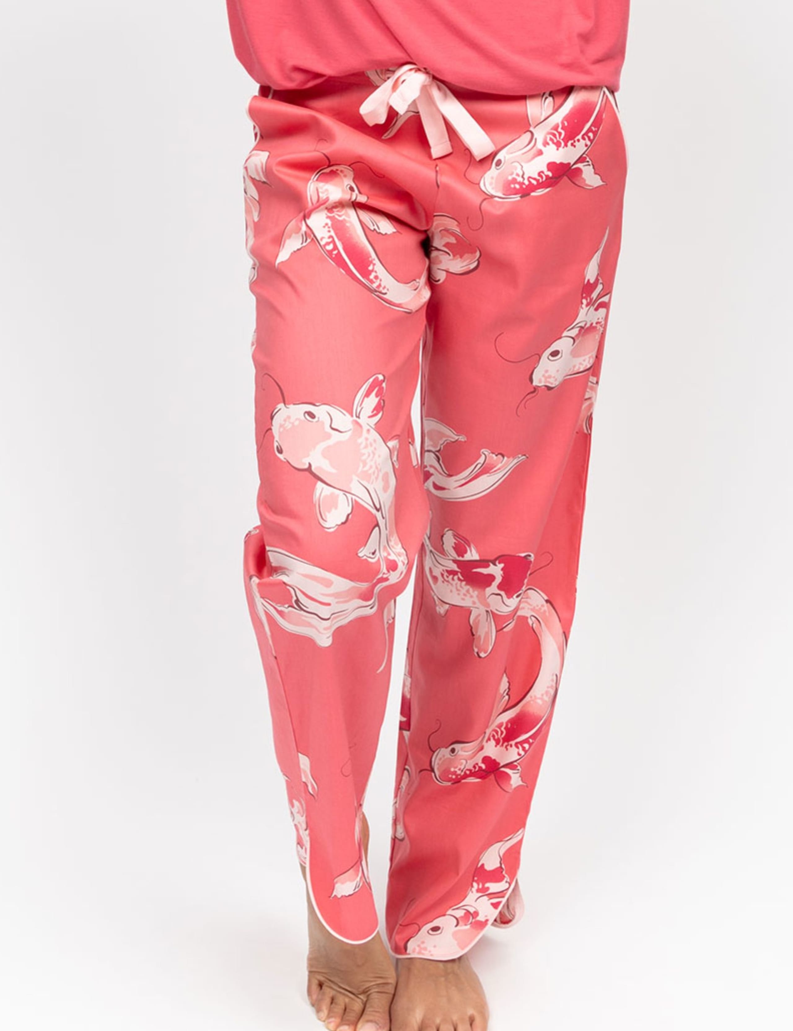 Cotton Modal Koi Fish Print Pyjama Bottoms 3 of 4