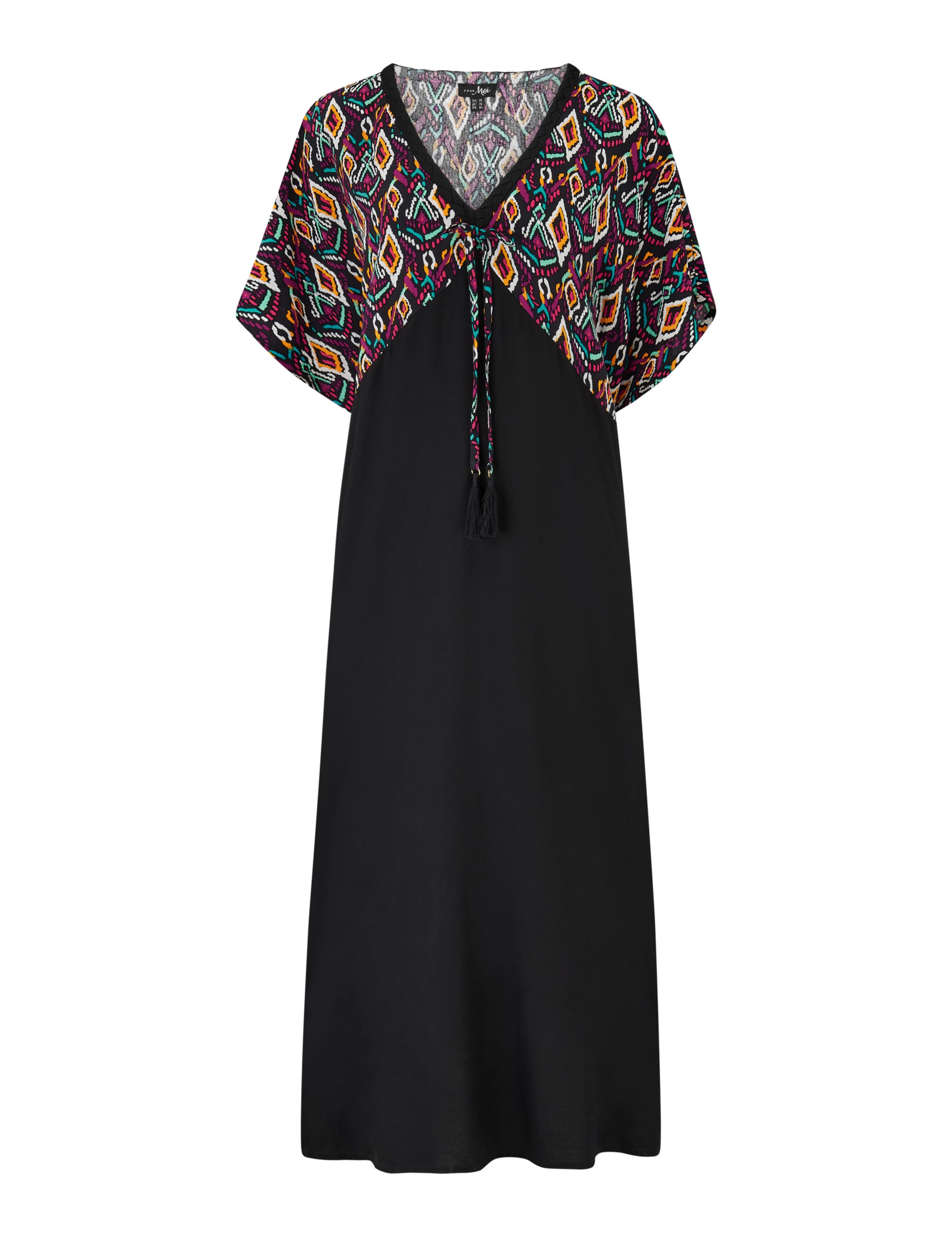 Printed V-Neck Tie Detail Midaxi Beach Dress 2 of 5