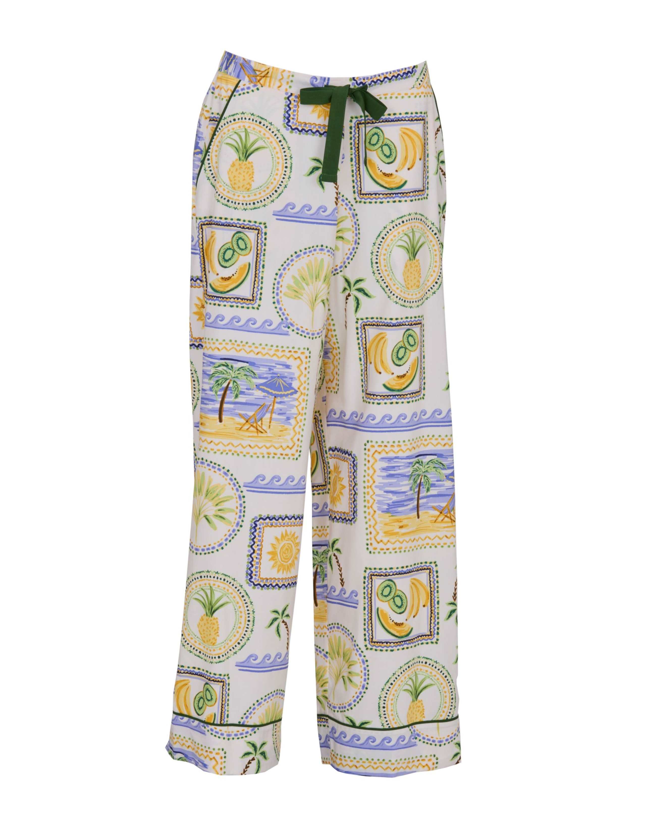 Cotton Modal Postcard Print Pyjama Bottoms 2 of 4