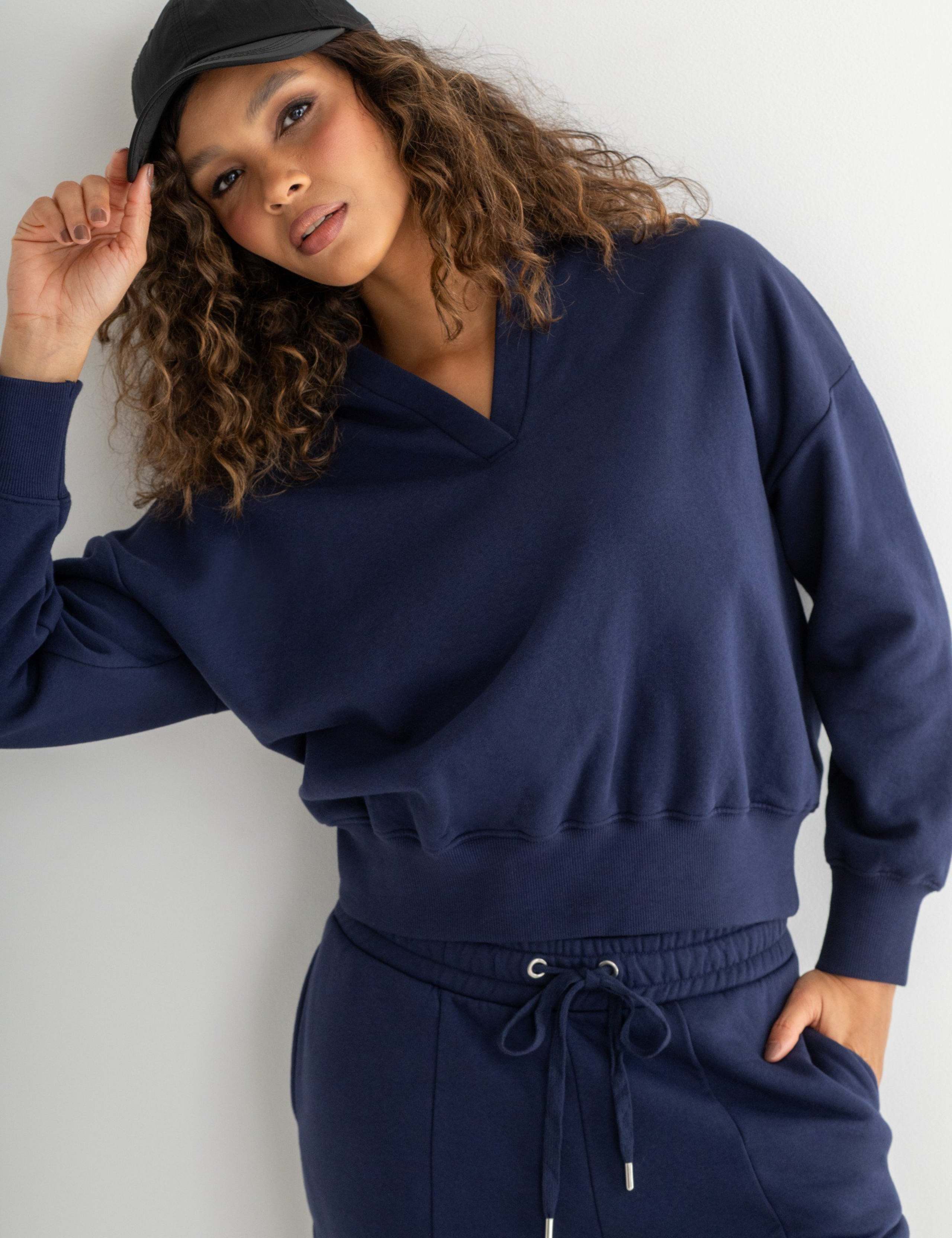 Cotton Rich Collared Relaxed Fit Sweatshirt 4 of 8