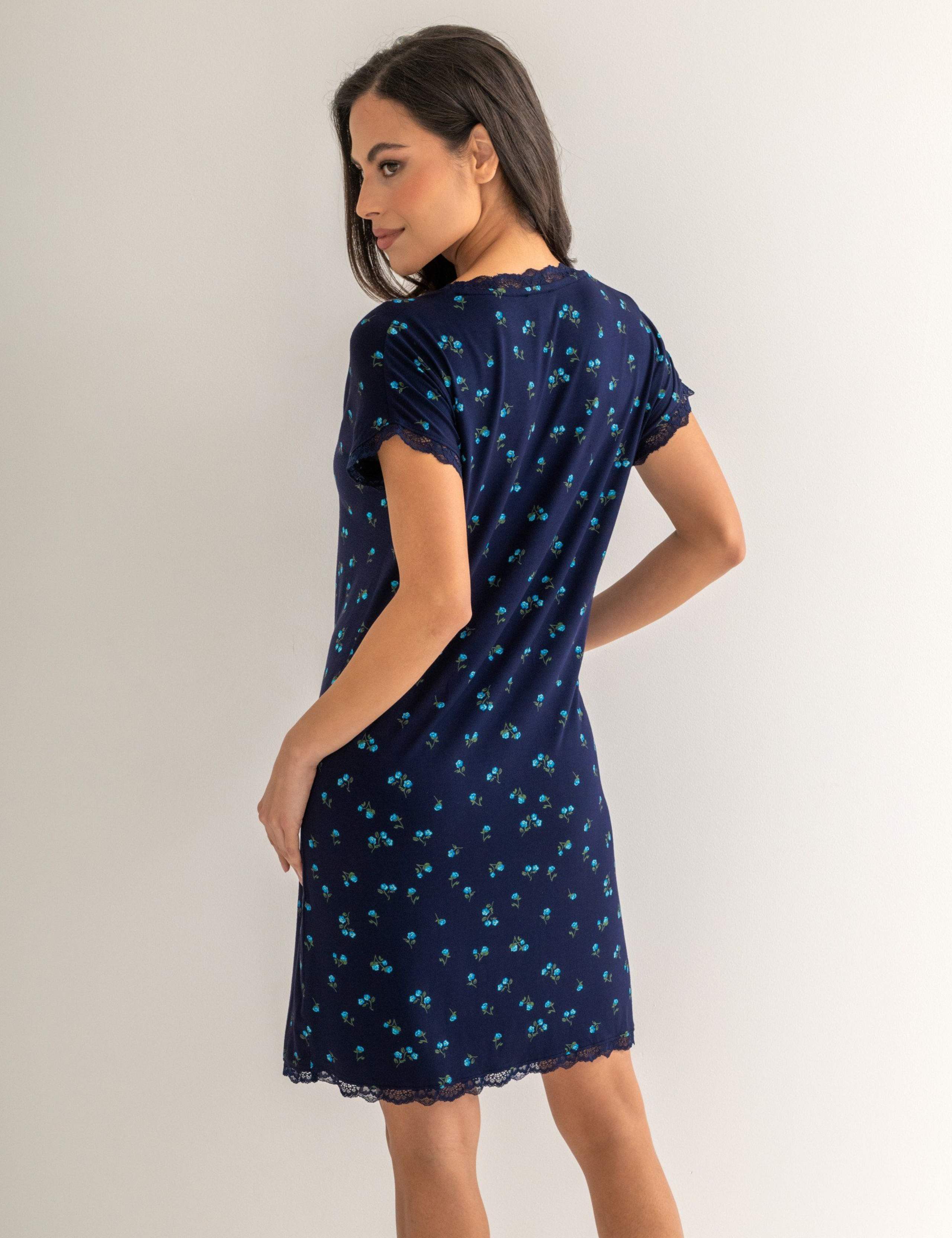 Printed Lace Hidden Support Chemise 5 of 5