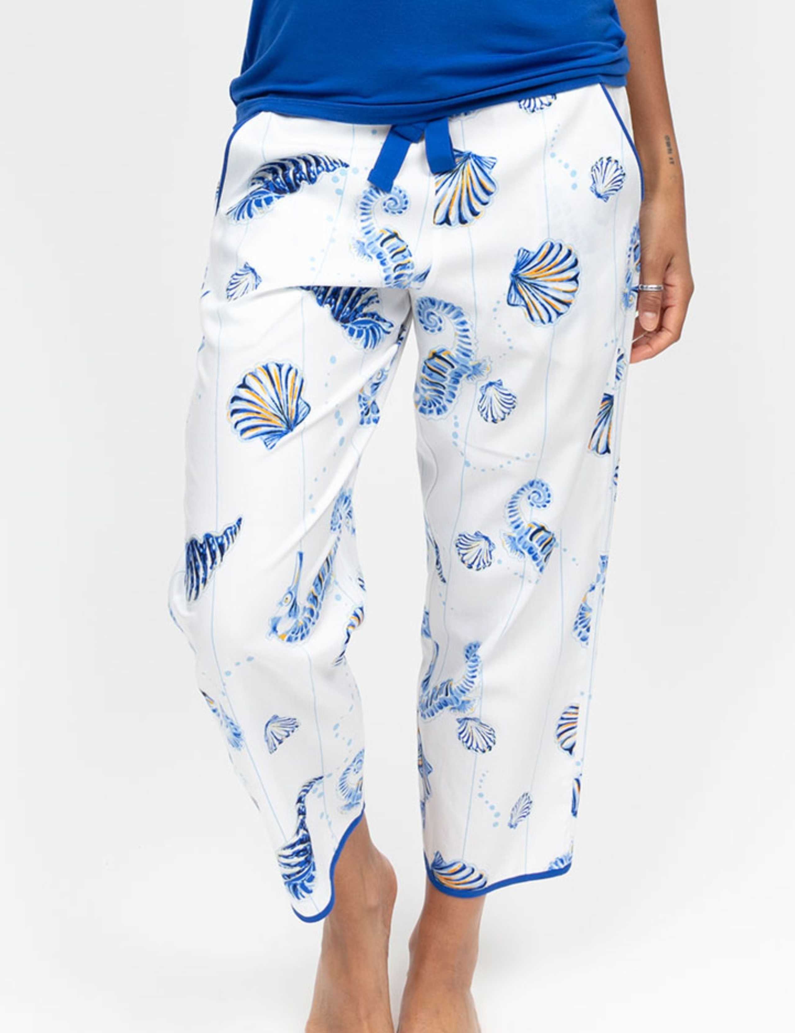 Cotton Modal Seahorse Pyjama Bottoms 3 of 4