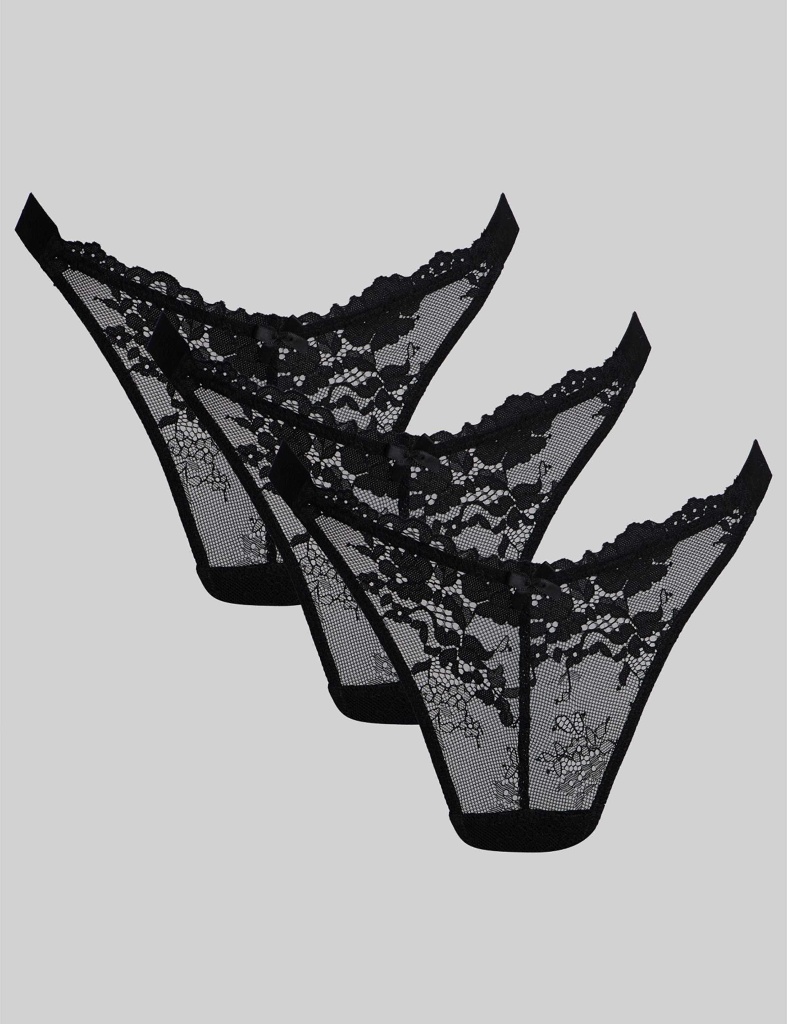 3 Pack Fran Lace Thongs 1 of 3