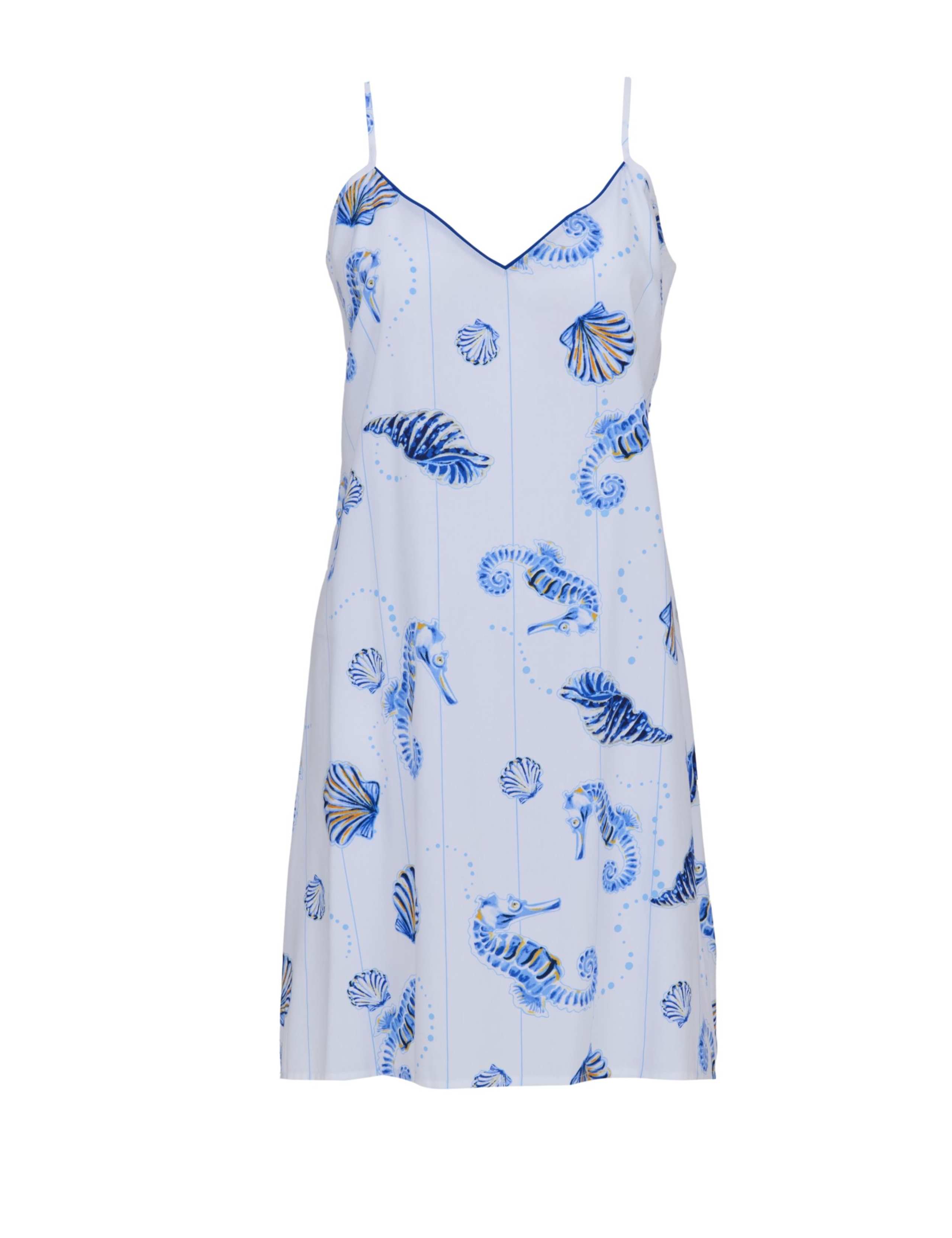 Cotton Modal Seahorse Strappy Nightdress 2 of 3