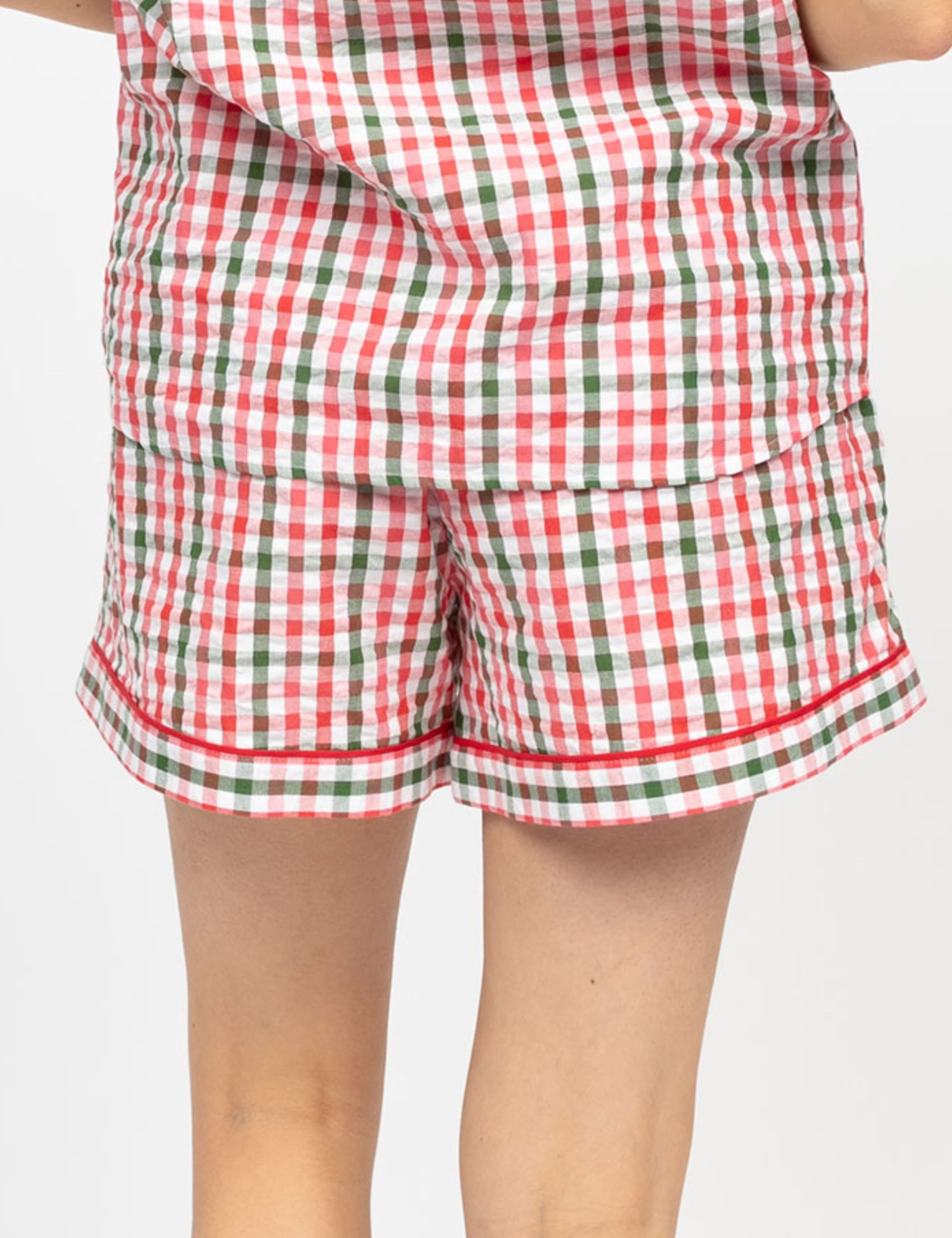 Pure Cotton Checked Pyjama Shorts 4 of 4
