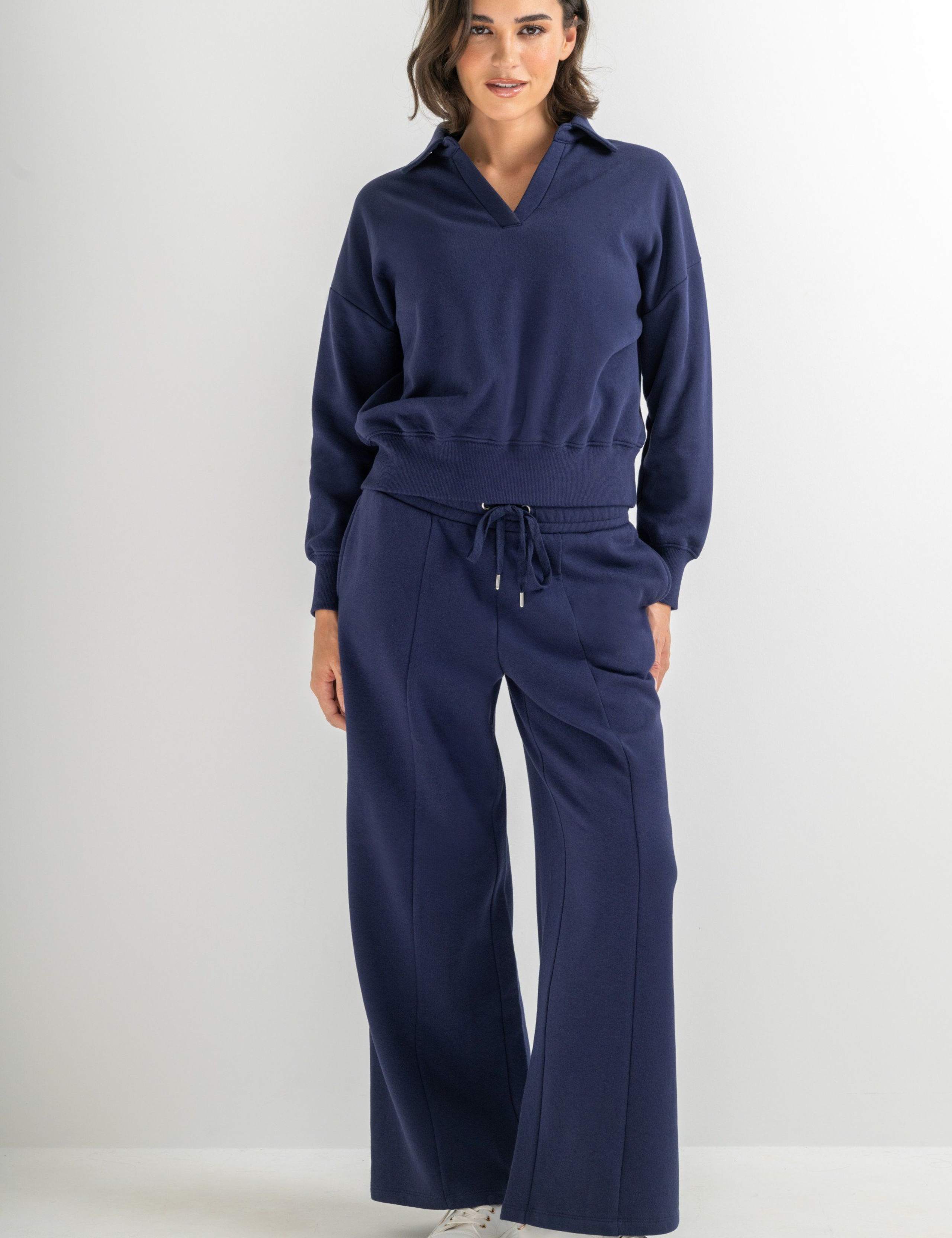 Cotton Rich Drawstring Wide Leg Joggers 4 of 6