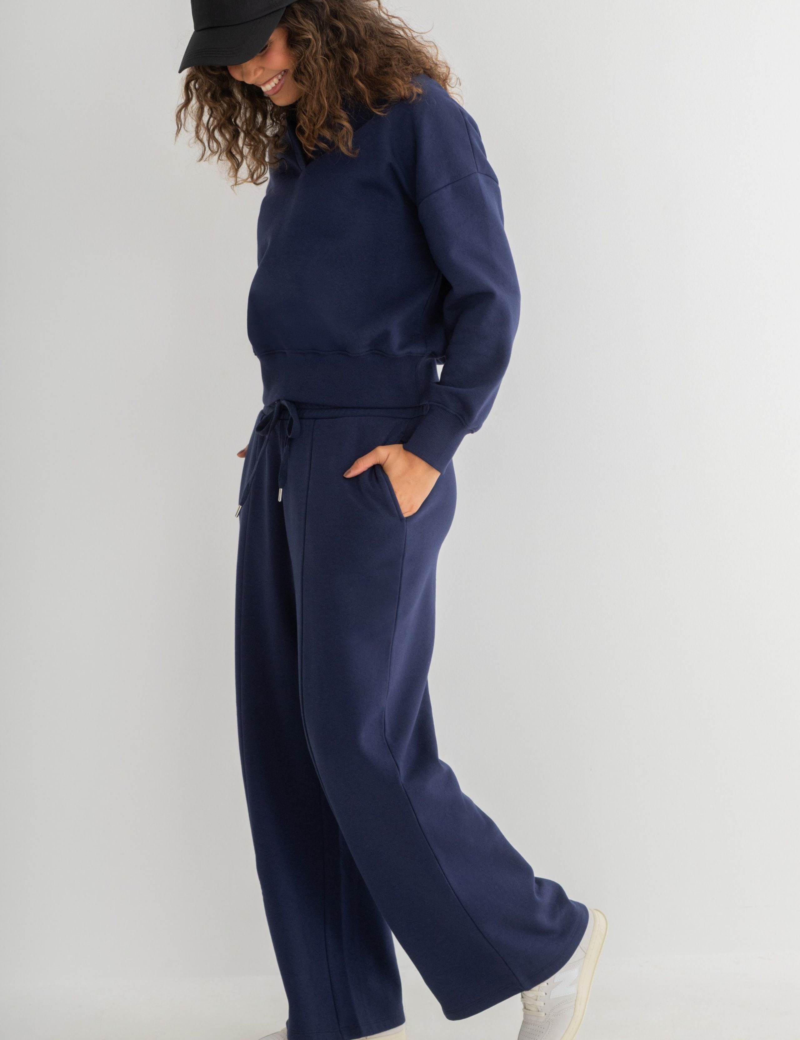 Cotton Rich Drawstring Wide Leg Joggers 5 of 6