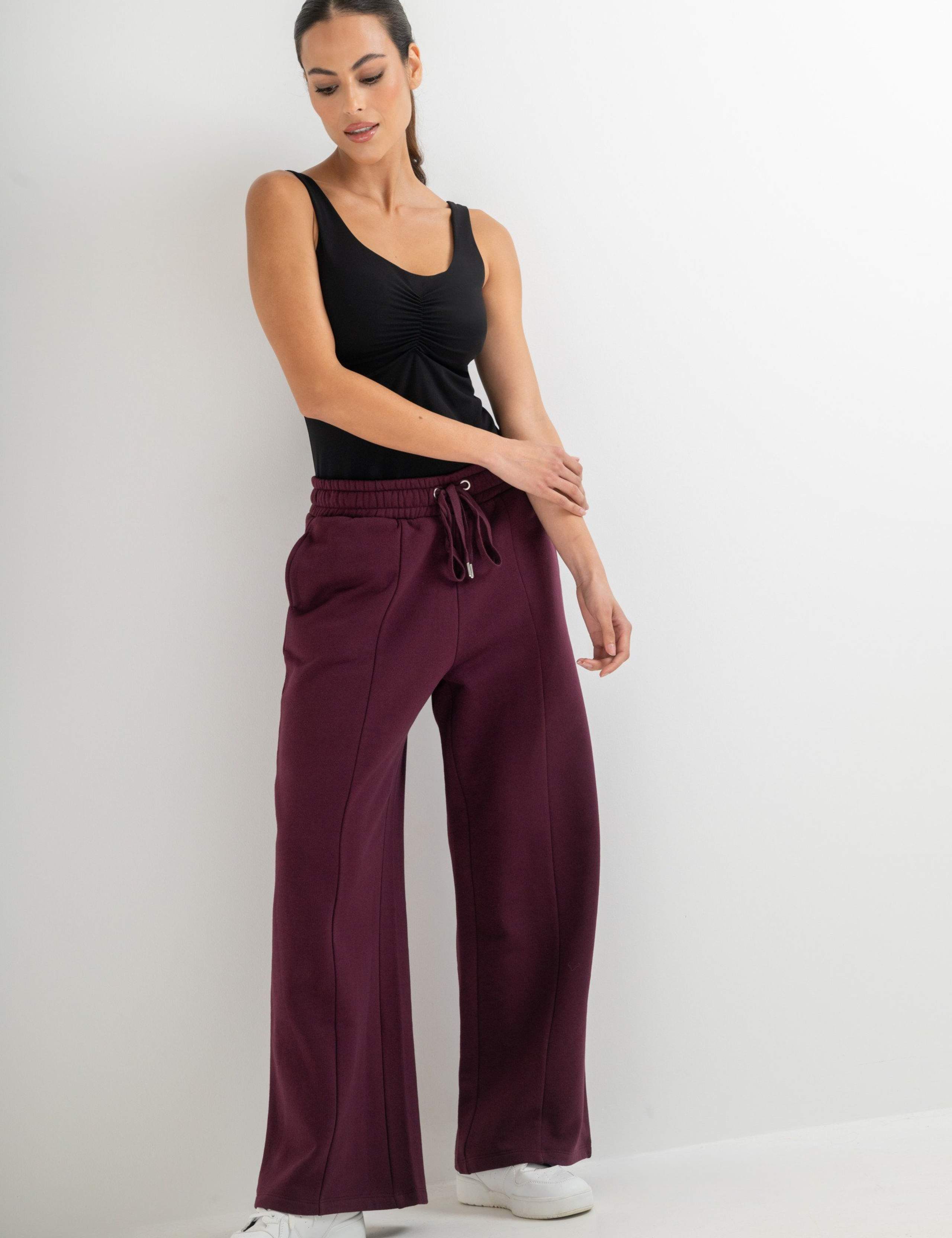 Cotton Rich Drawstring Wide Leg Joggers 3 of 7