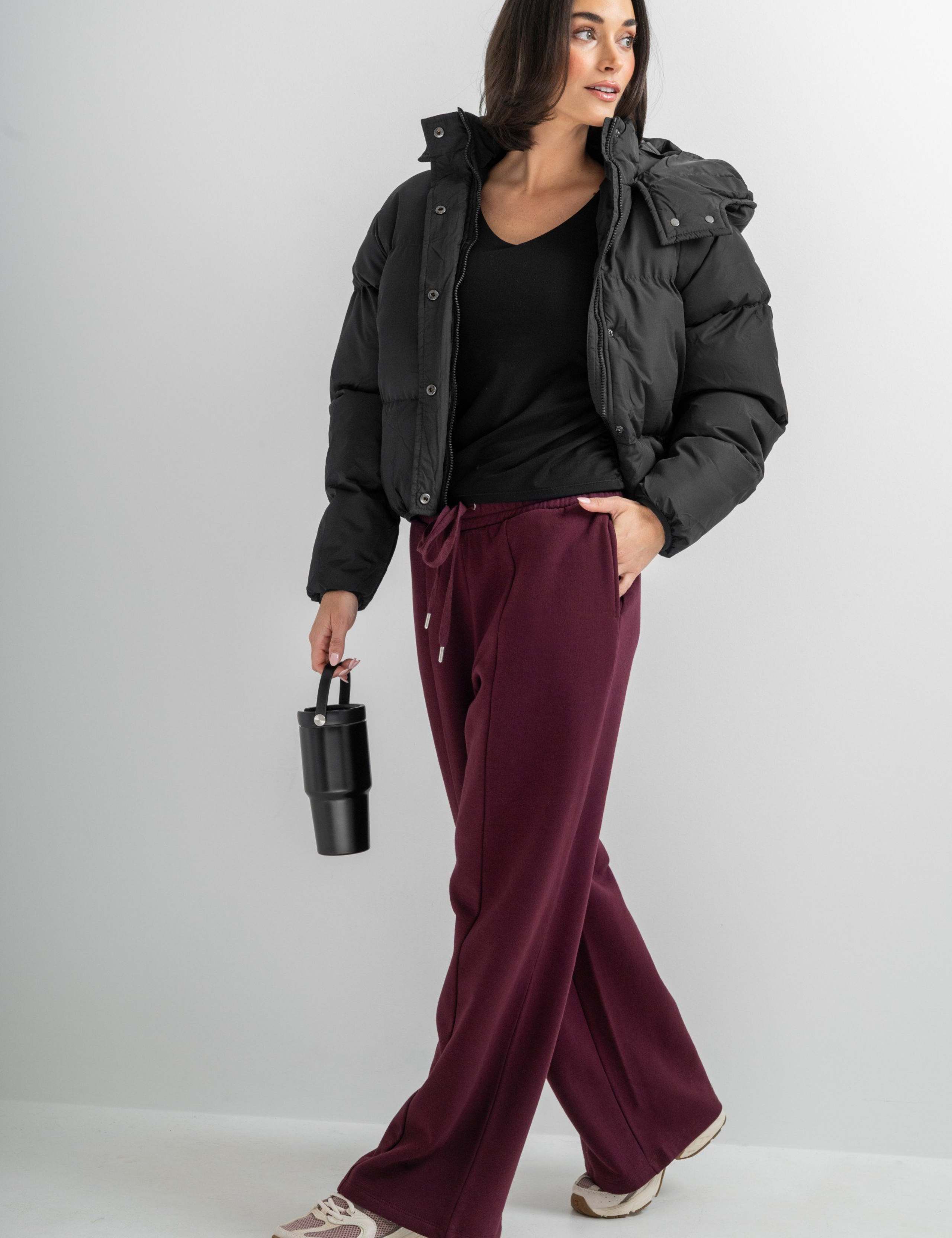 Cotton Rich Drawstring Wide Leg Joggers 5 of 7