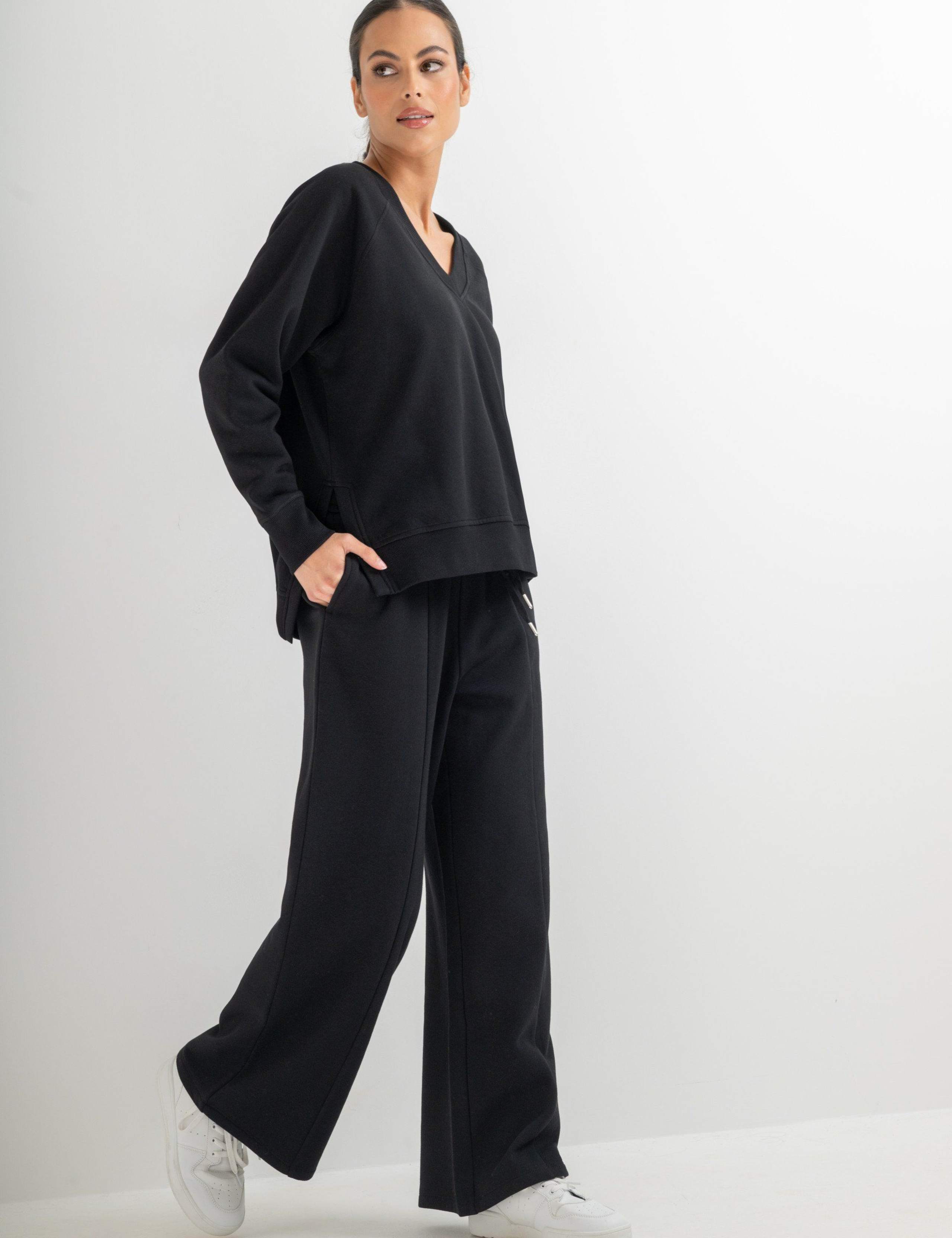 Cotton Rich Drawstring Wide Leg Joggers 4 of 10