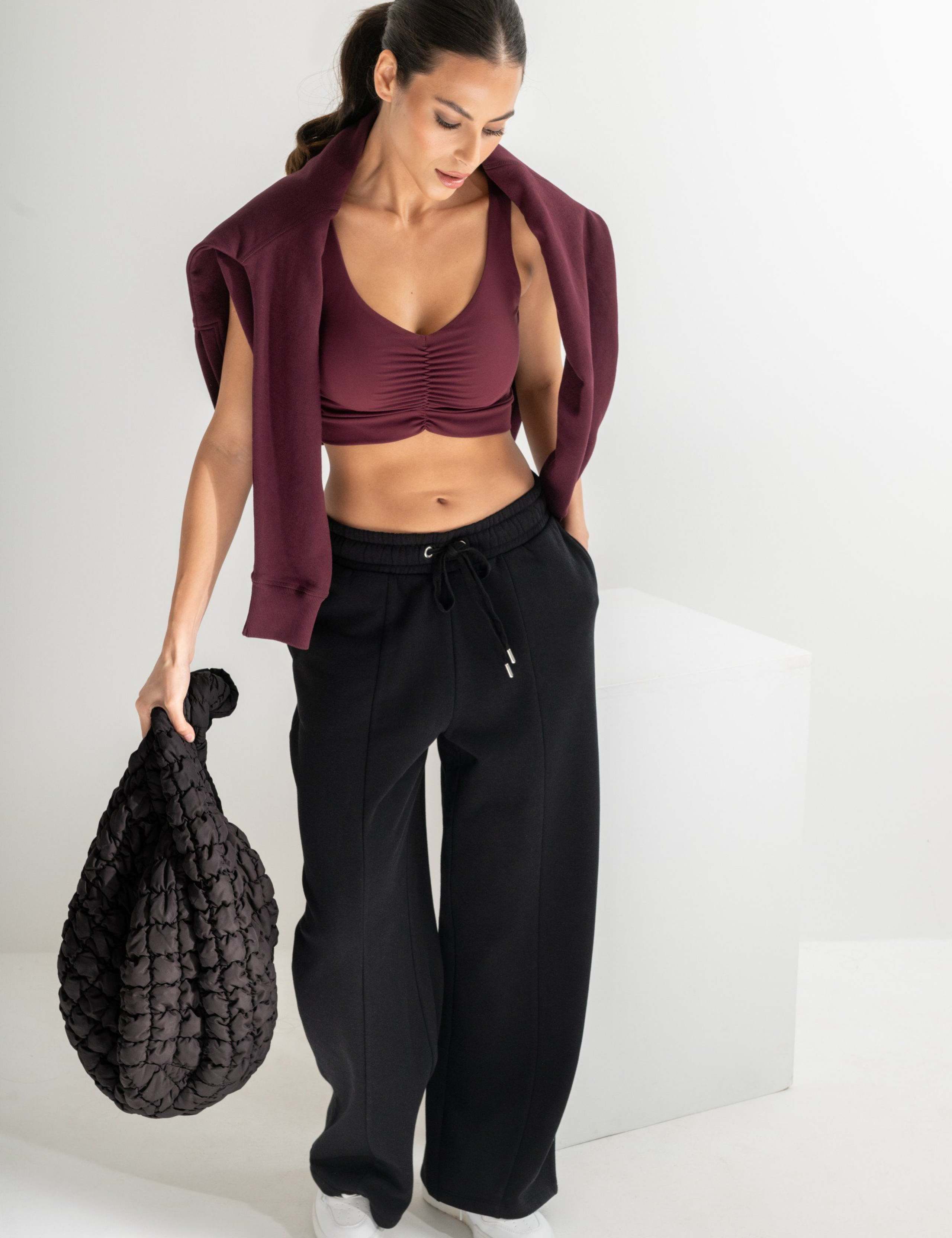 Cotton Rich Drawstring Wide Leg Joggers 5 of 10