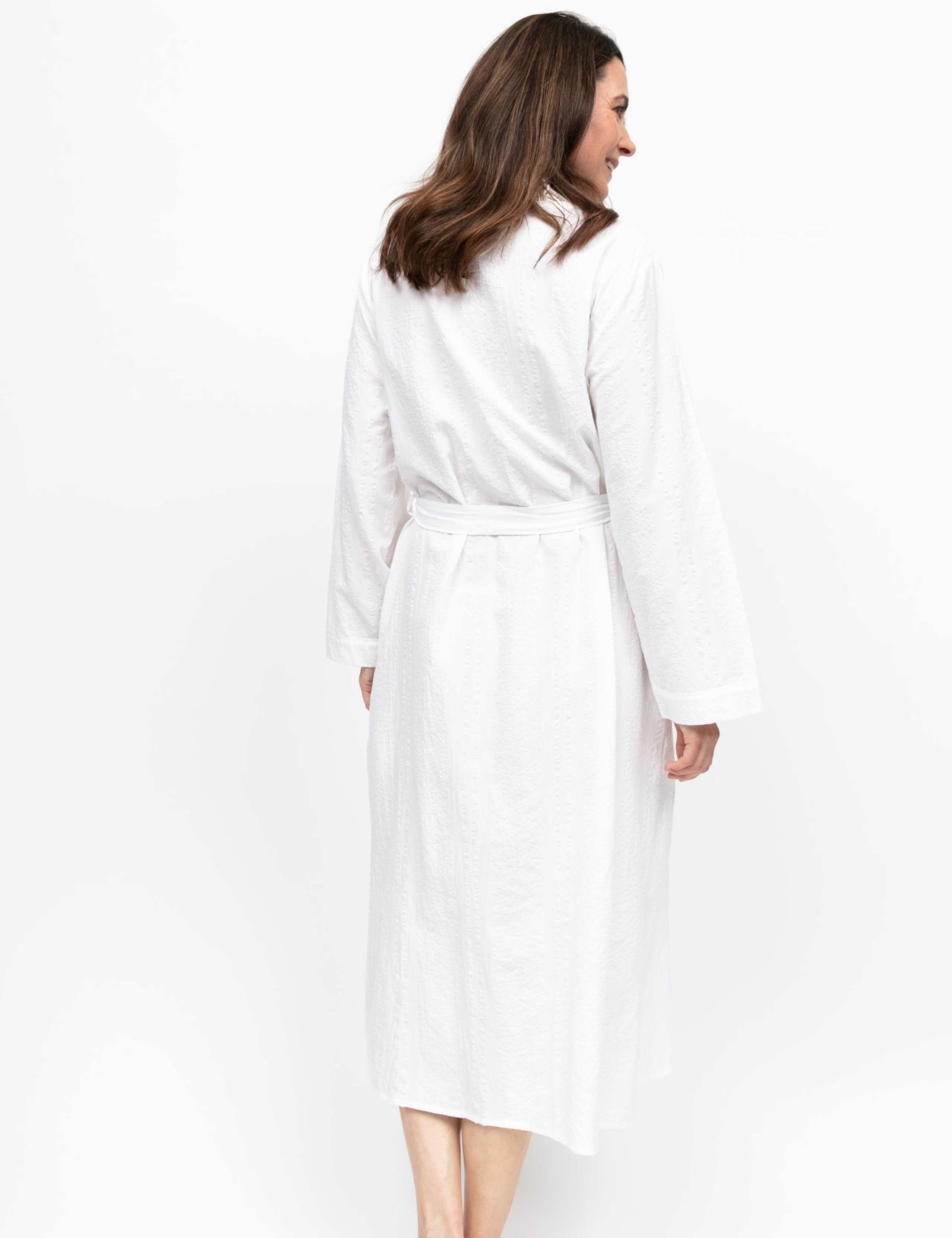 Cotton Rich Shadow Stripe Dressing Gown 4 of 4