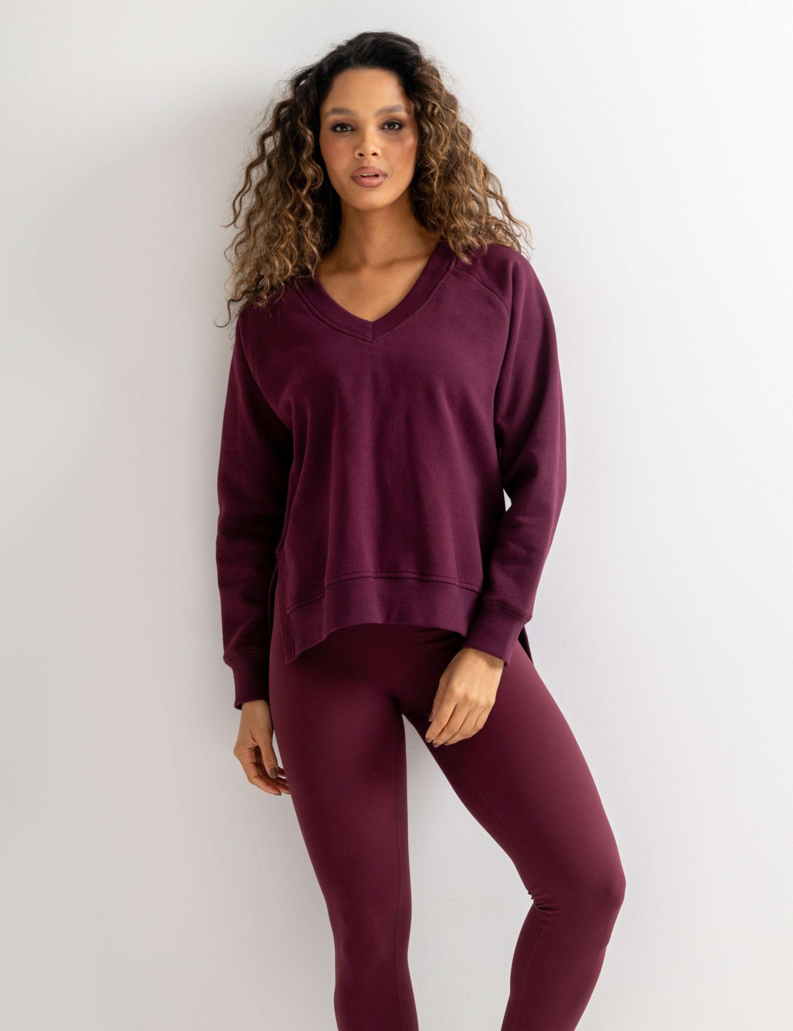 Cotton Rich V-Neck Relaxed Fit Sweatshirt 3 of 7