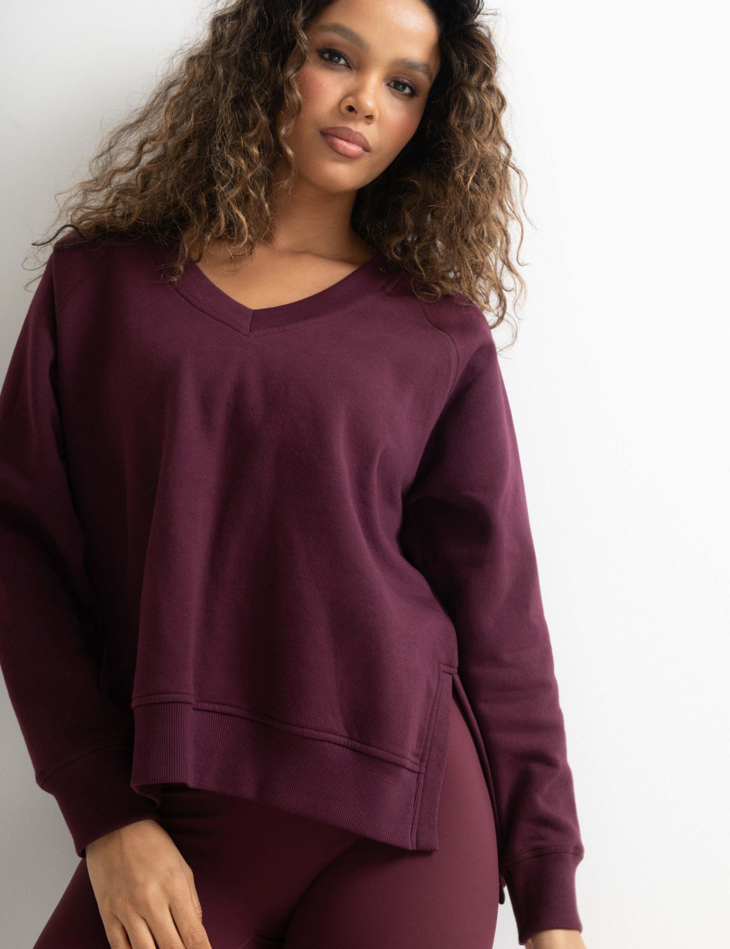 Cotton Rich V-Neck Relaxed Fit Sweatshirt 4 of 7