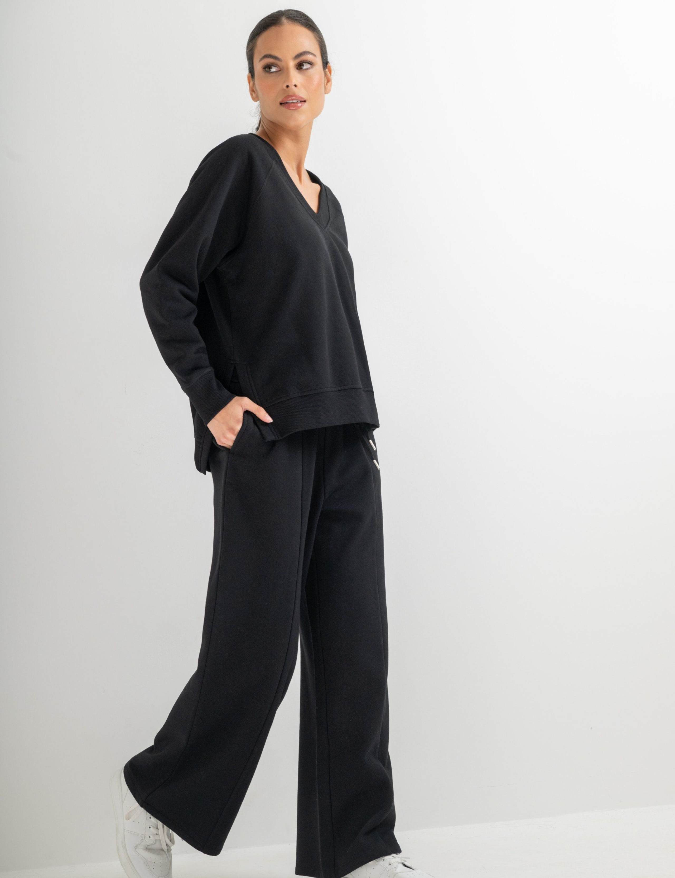 Cotton Rich V-Neck Relaxed Fit Sweatshirt 3 of 8