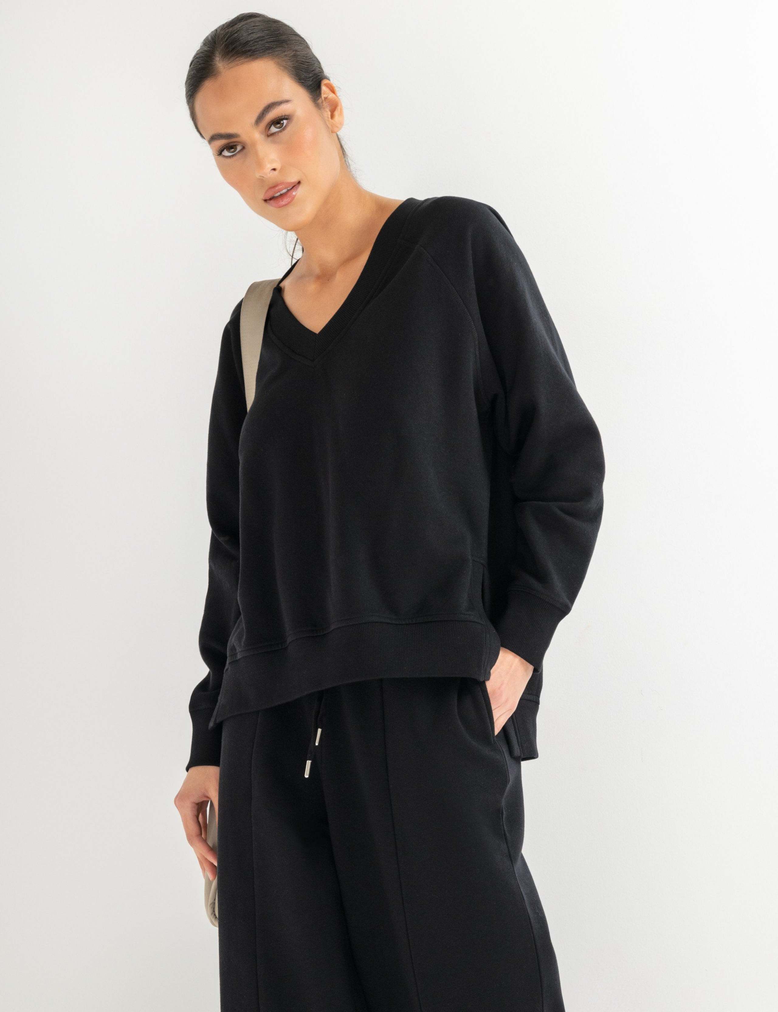 Cotton Rich V-Neck Relaxed Fit Sweatshirt 6 of 8