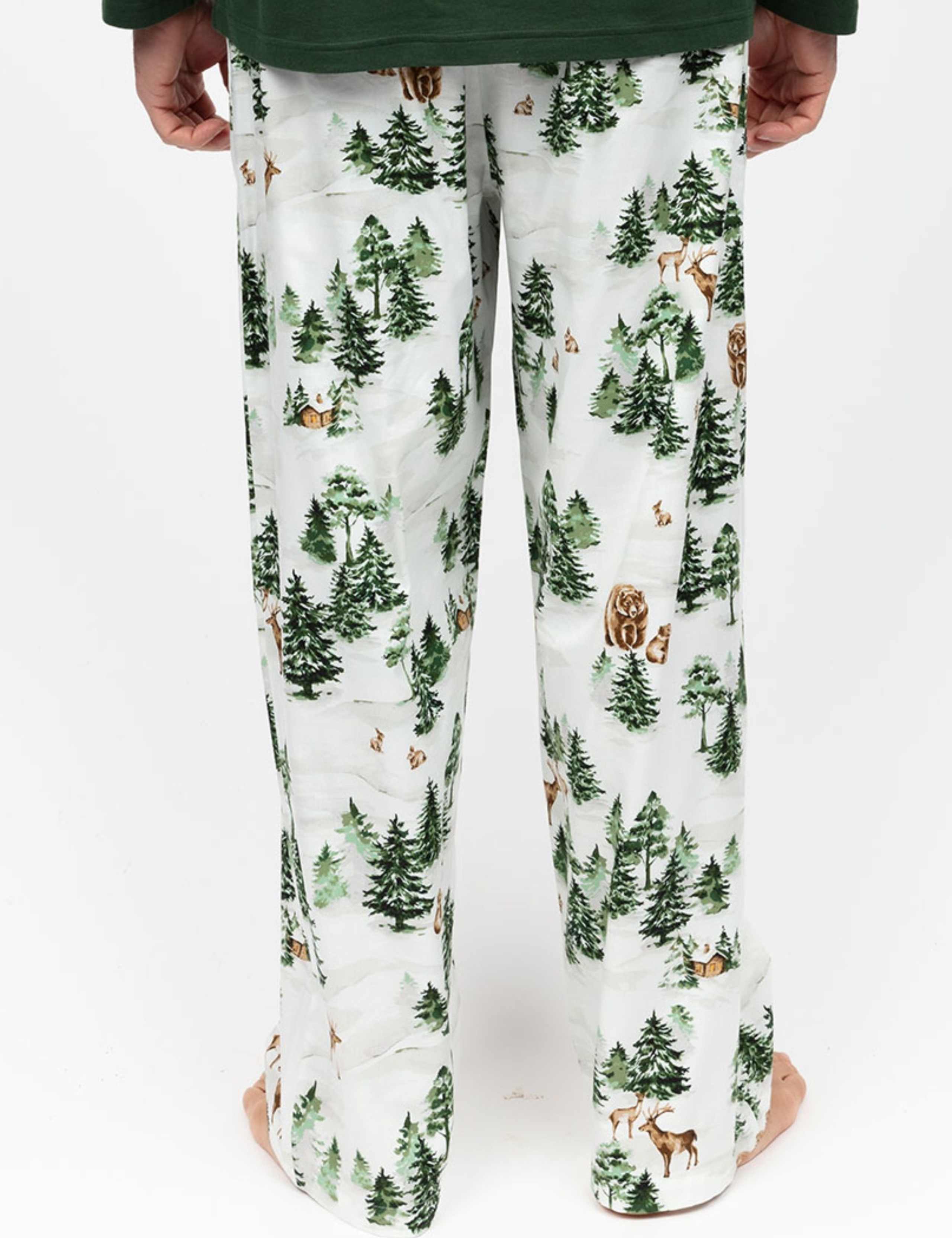 Cotton Rich Alpine Fern Family Christmas Mens Pyjama Bottoms 4 of 4