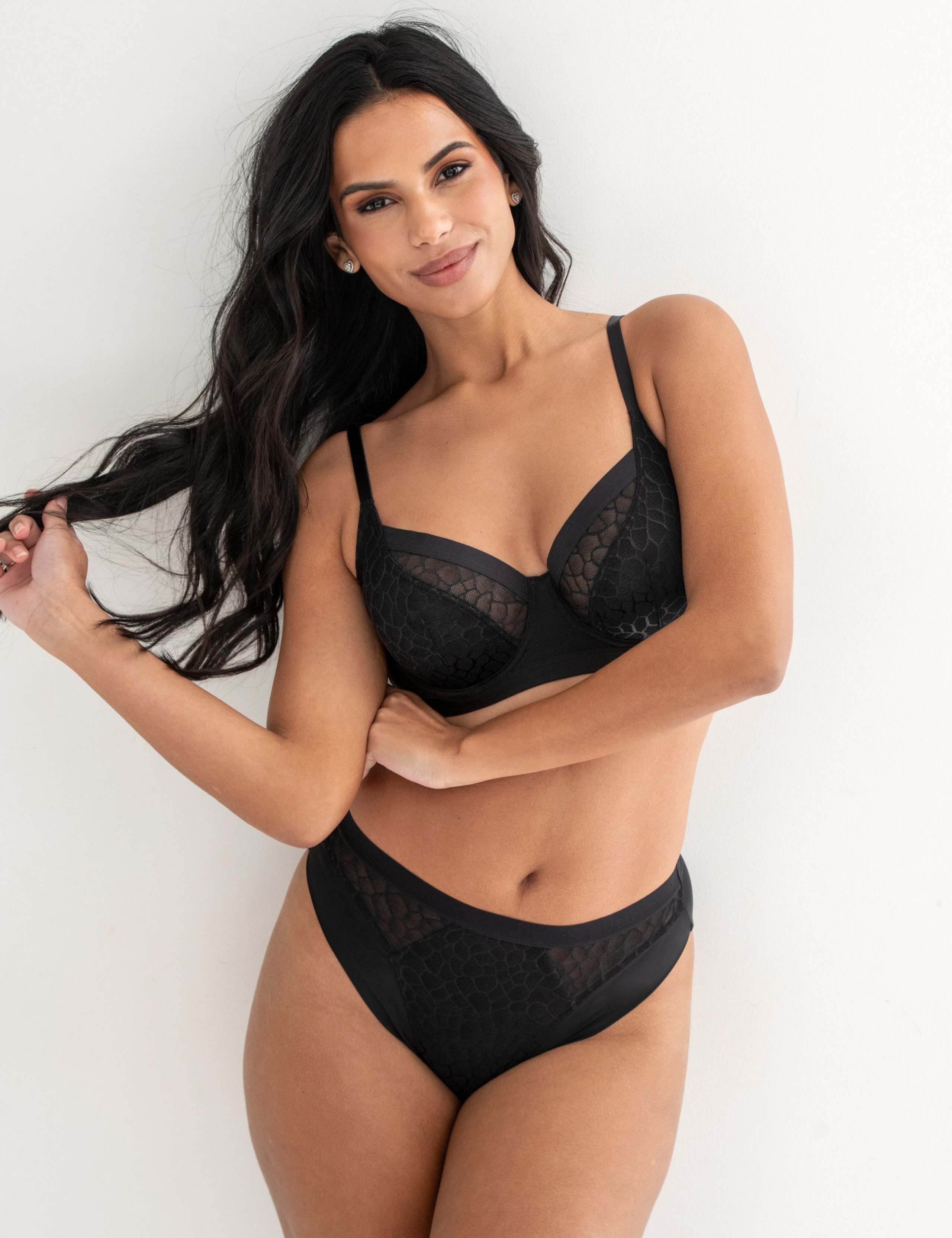 Geometric Mesh High Leg Knickers 4 of 9