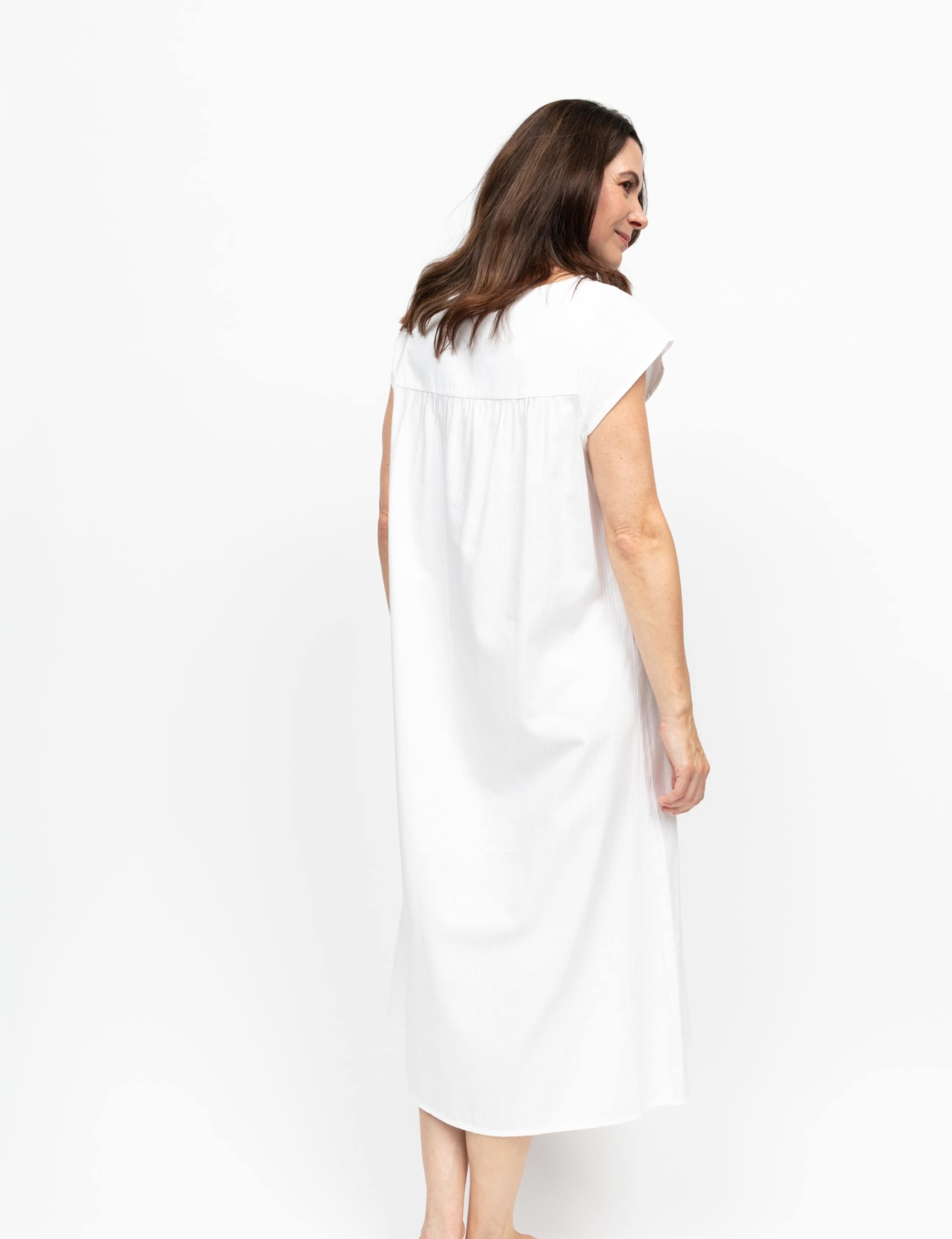 Cotton Modal Shadow Stripe Nightdress 4 of 4