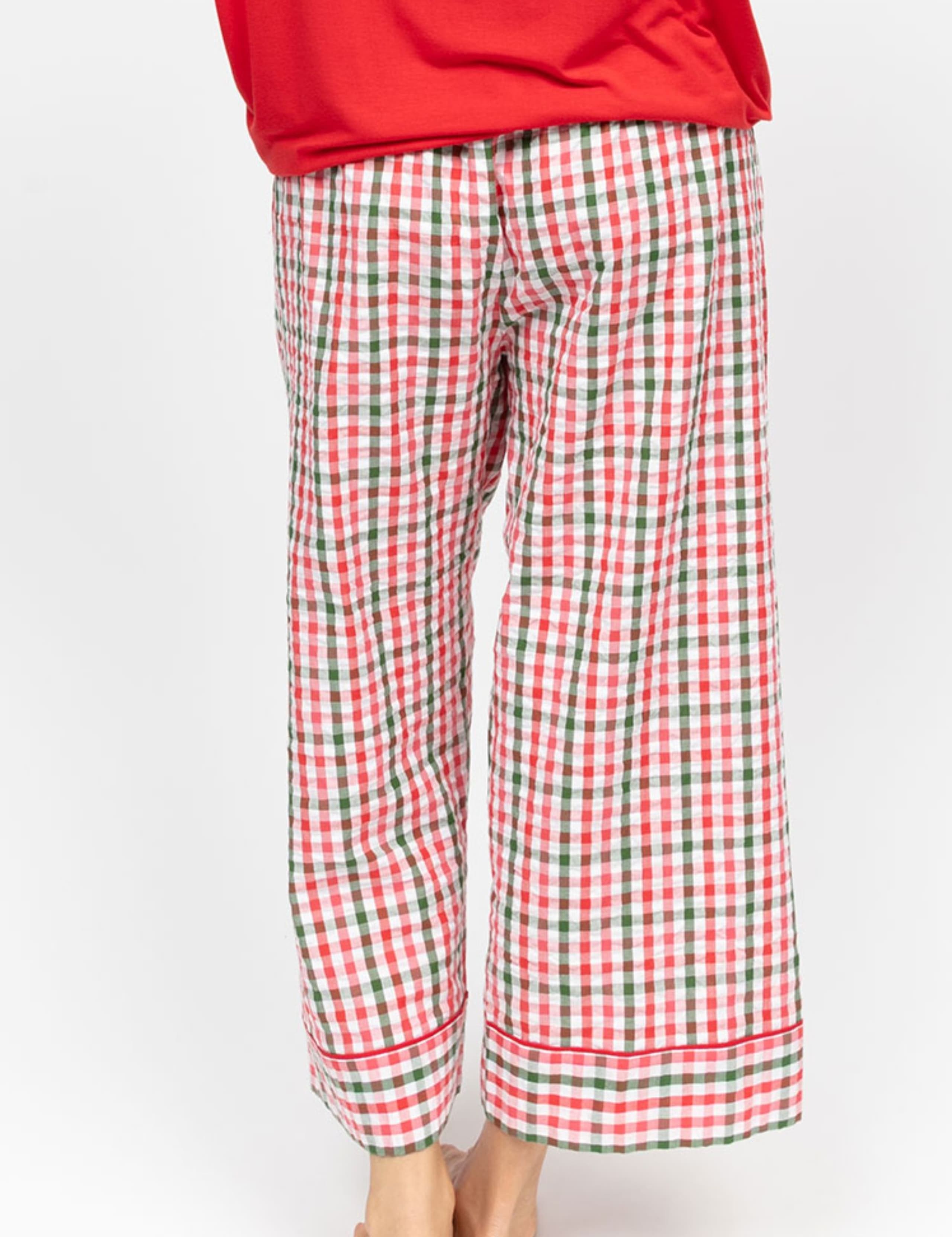 Pure Cotton Checked Pyjama Bottoms 4 of 4