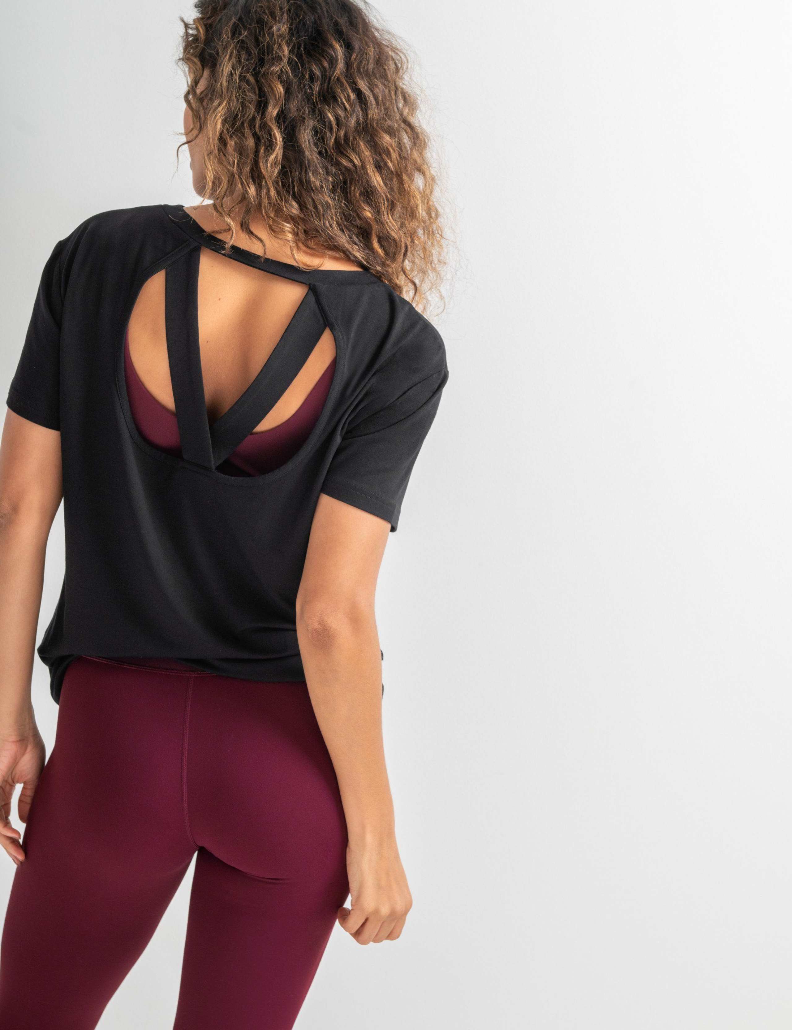 Jersey Cross Back Yoga Top 1 of 6