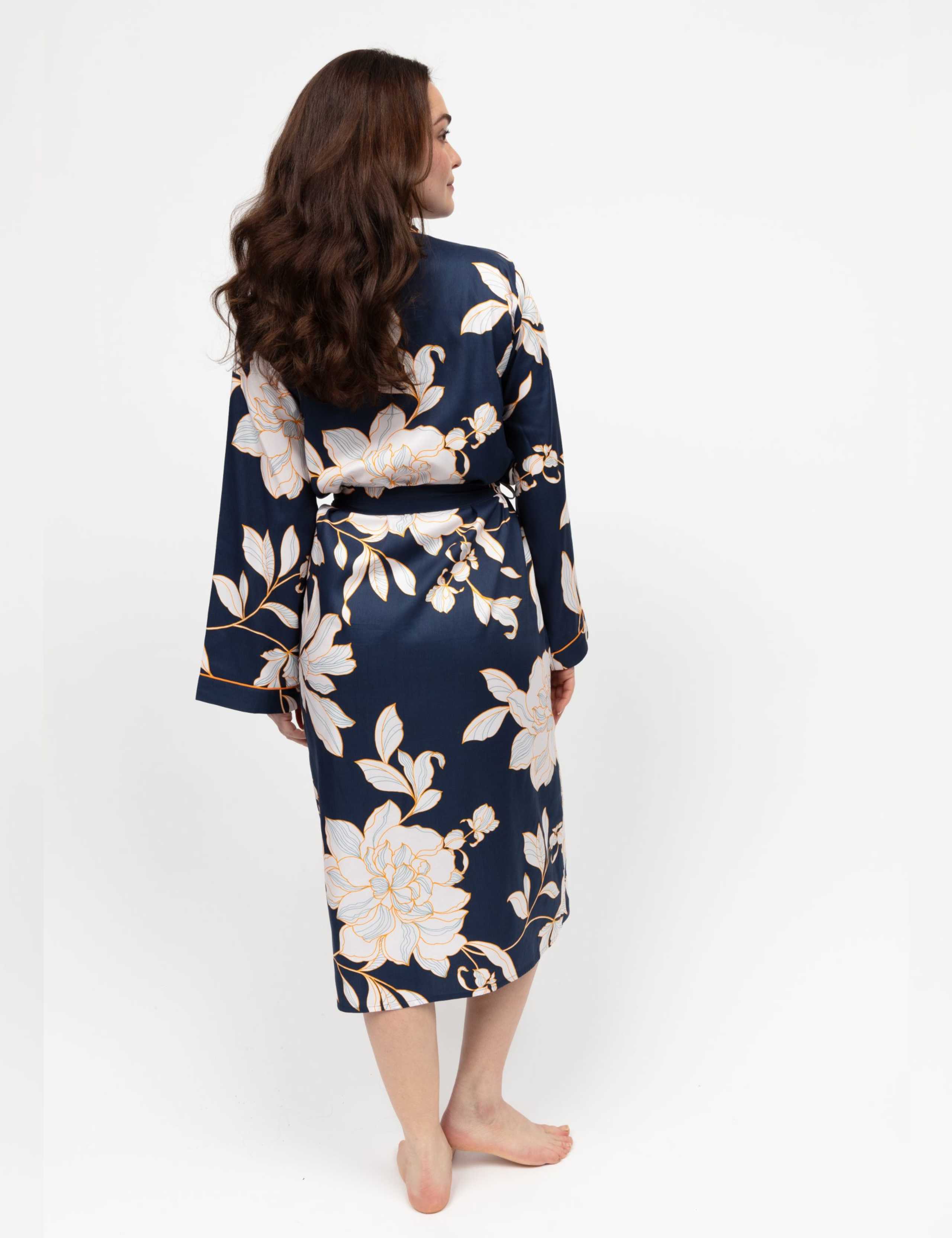 Cotton Rich Floral Dressing Gown 3 of 3