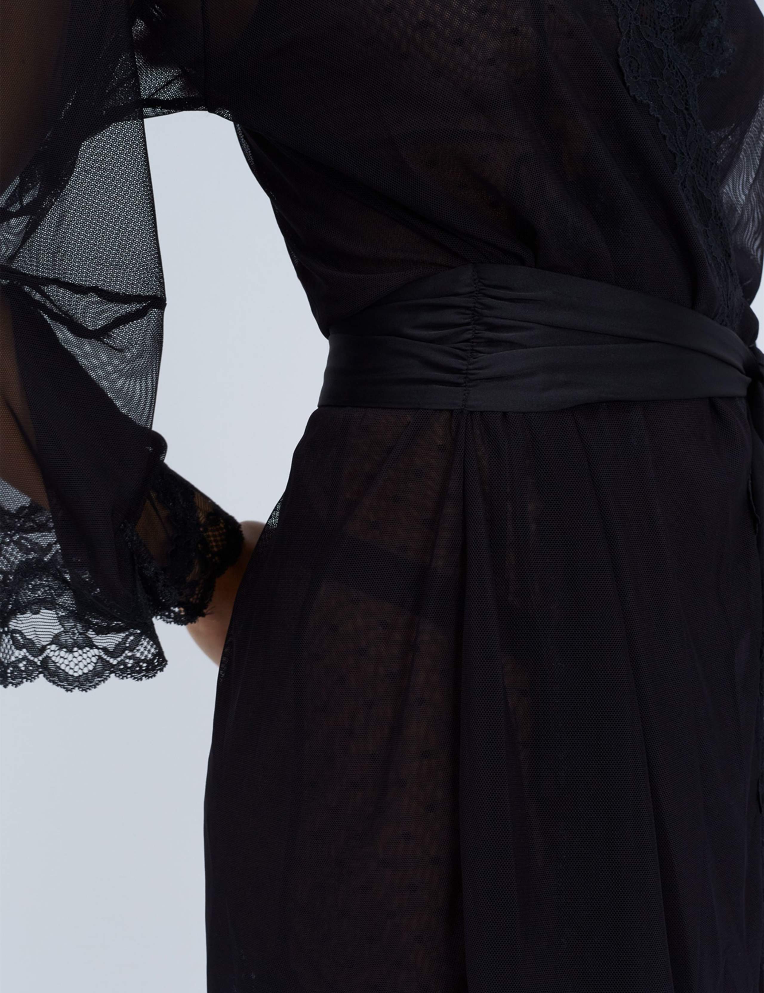 Mesh & Lace Tie Kimono Wrap 7 of 7