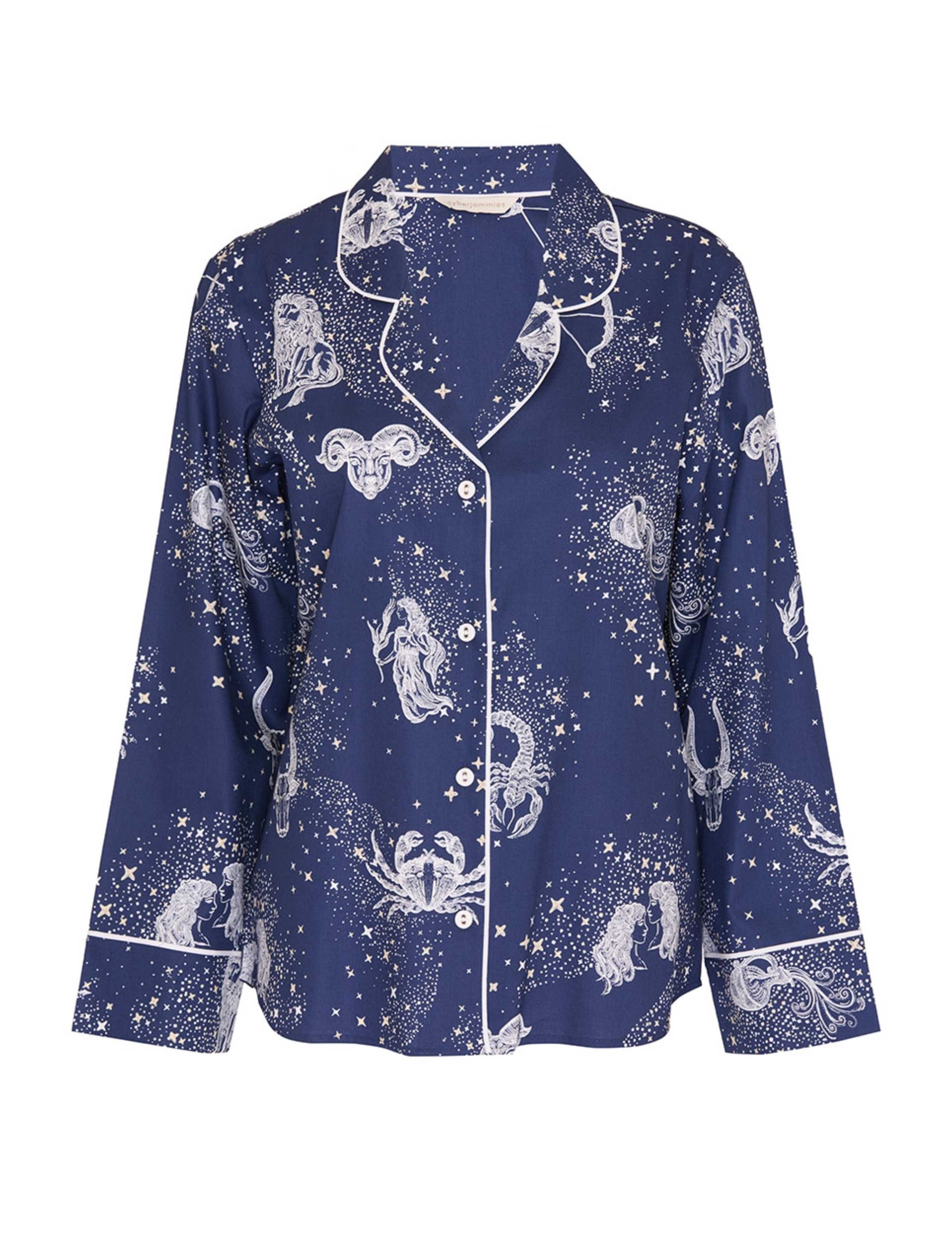 Cotton Modal Zodiac Print Pyjama Top 2 of 3
