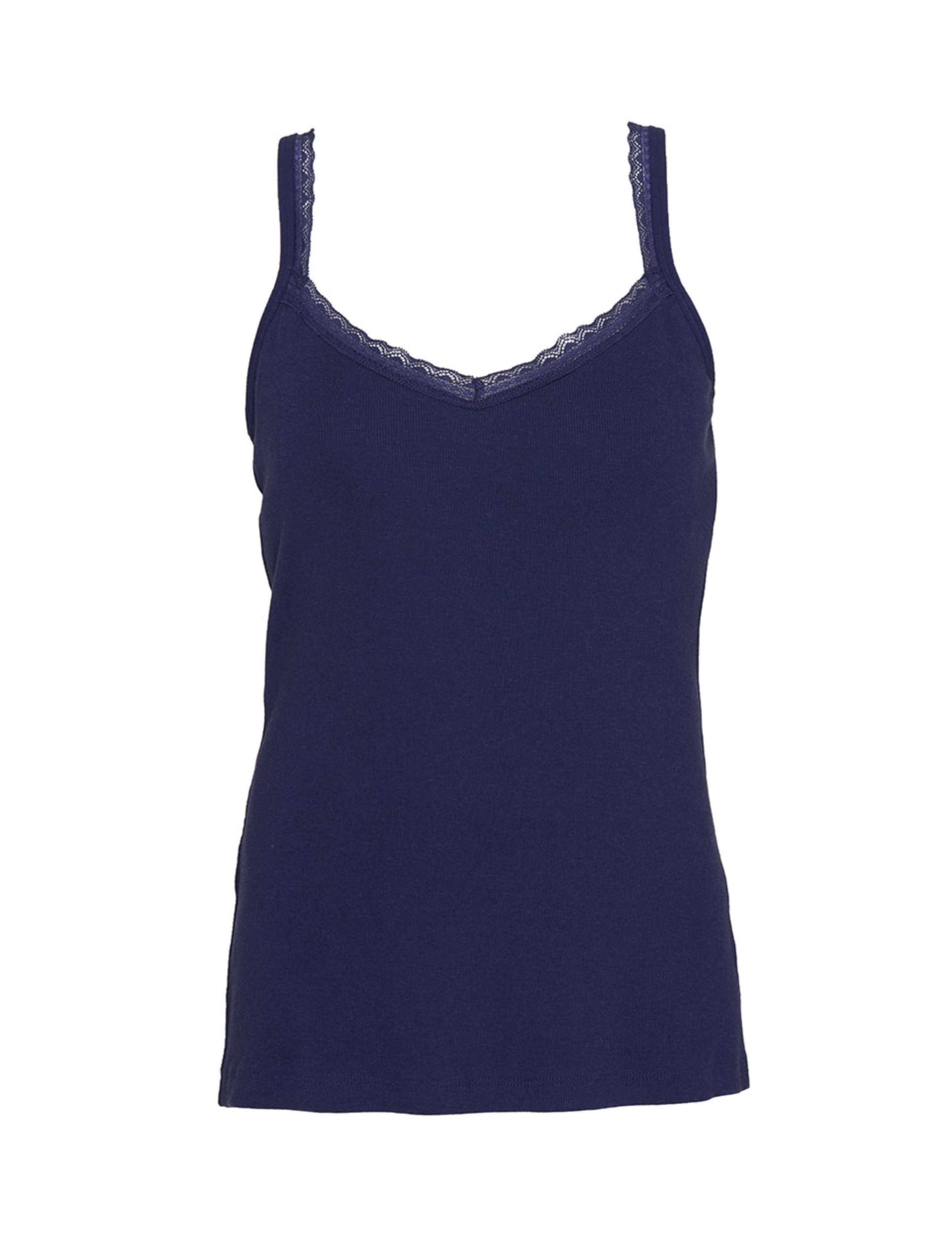 Cotton Modal Jersey Ribbed Hidden Support Vest 2 of 3