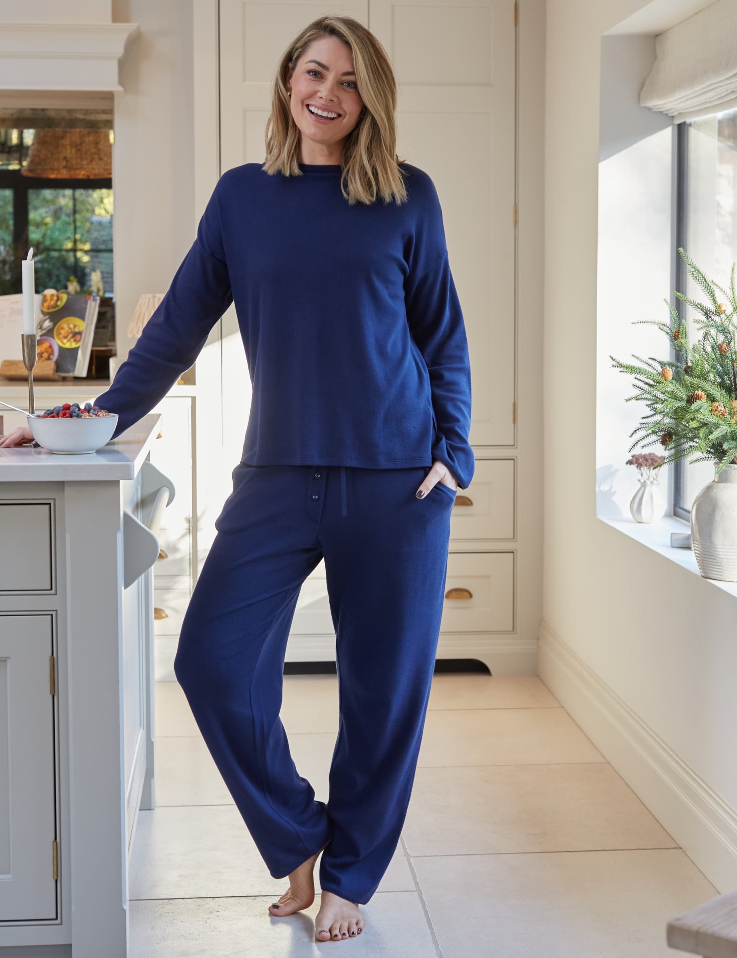 Jersey Ribbed Pyjama Bottoms 3 of 4