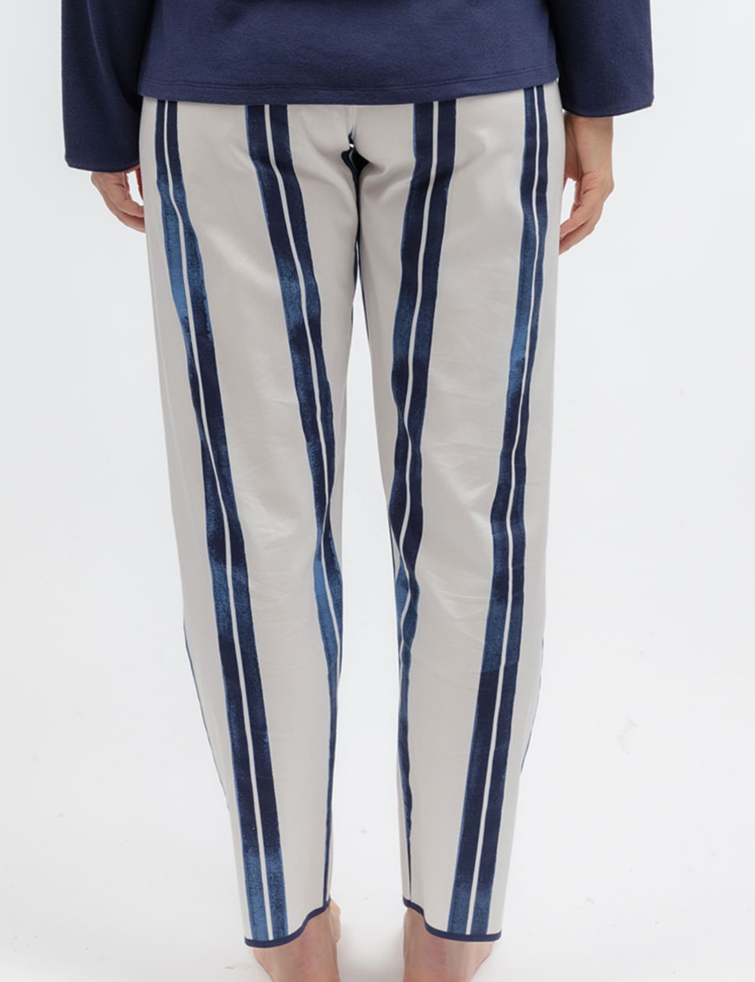 Cotton Modal Striped Pyjama Bottoms 3 of 4