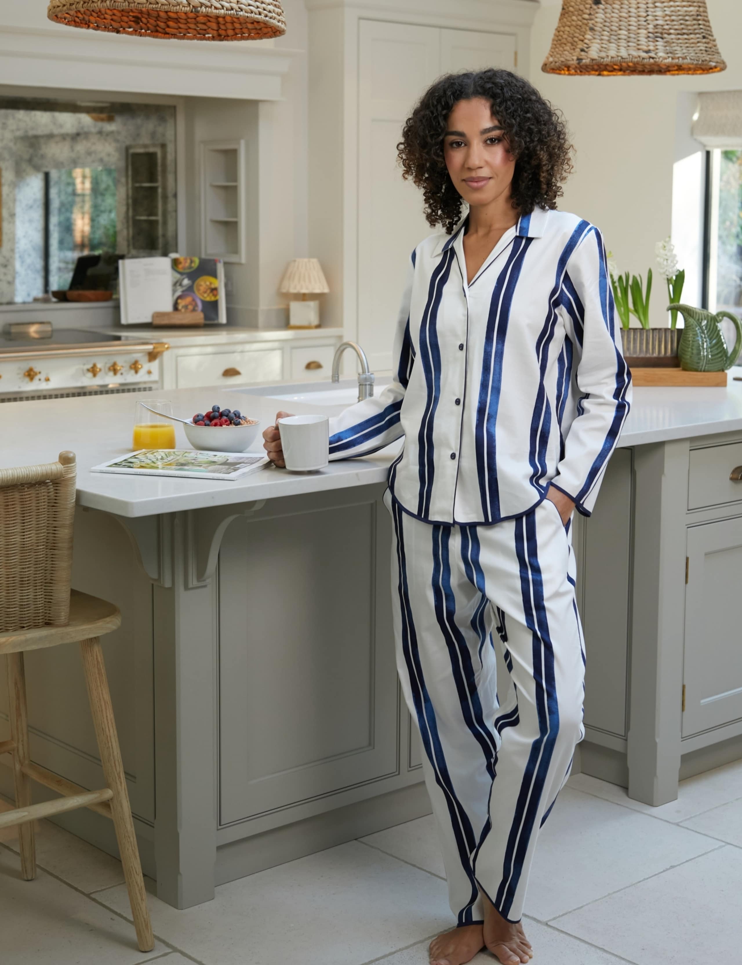 Cotton Modal Striped Pyjama Bottoms 4 of 4
