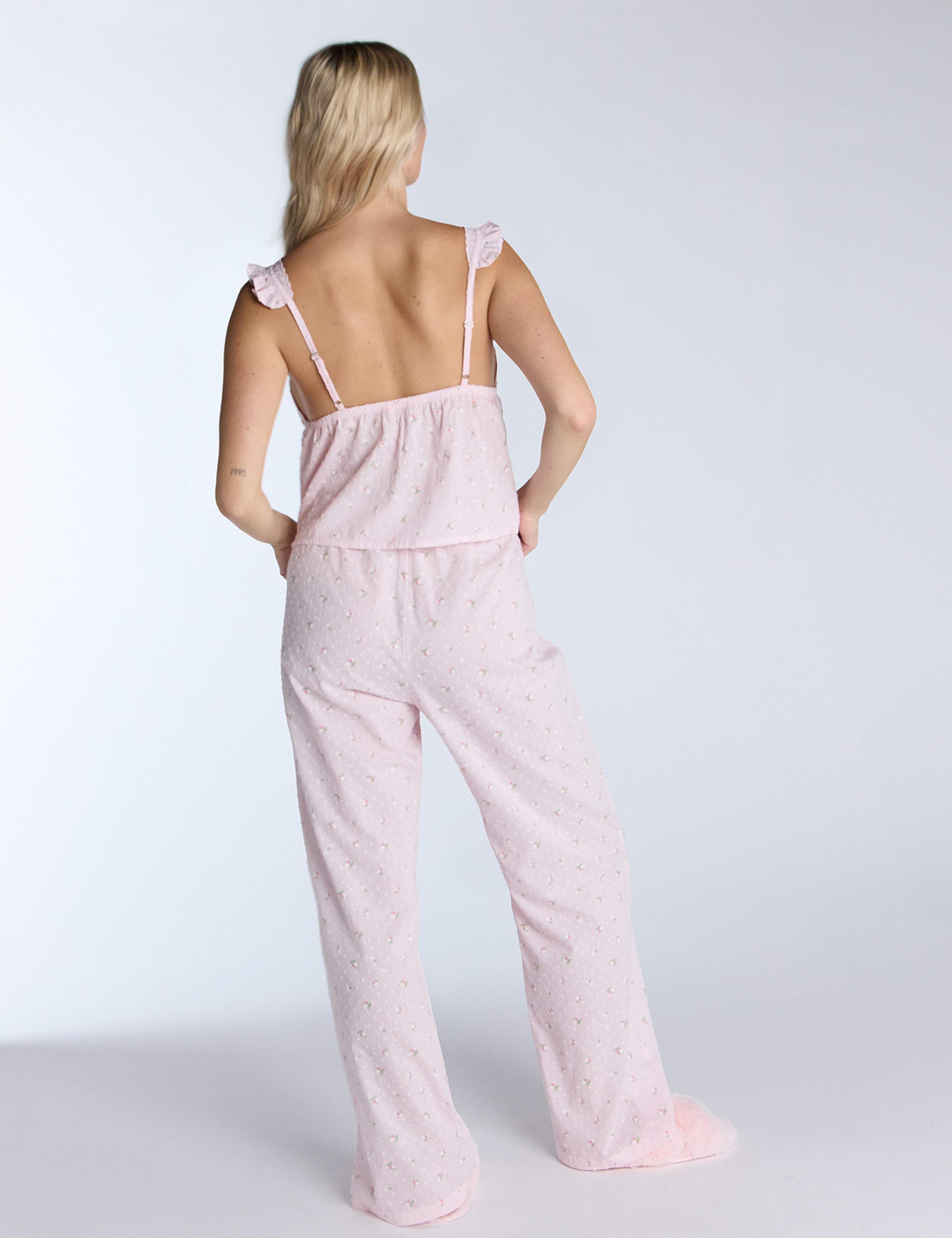 Cotton Broderie Trim Pyjama Set 2 of 5