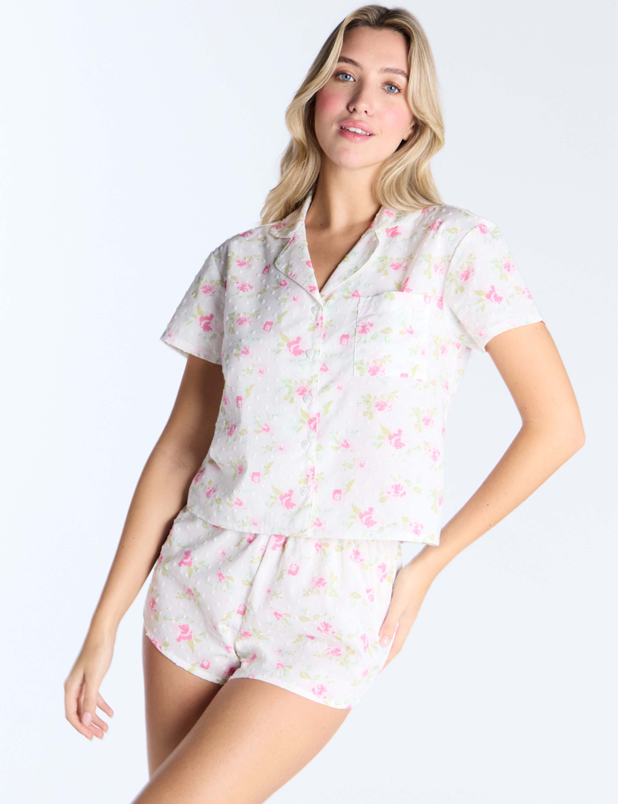 Cotton Ditsy Floral Print Short Pyjama Set 2 of 5