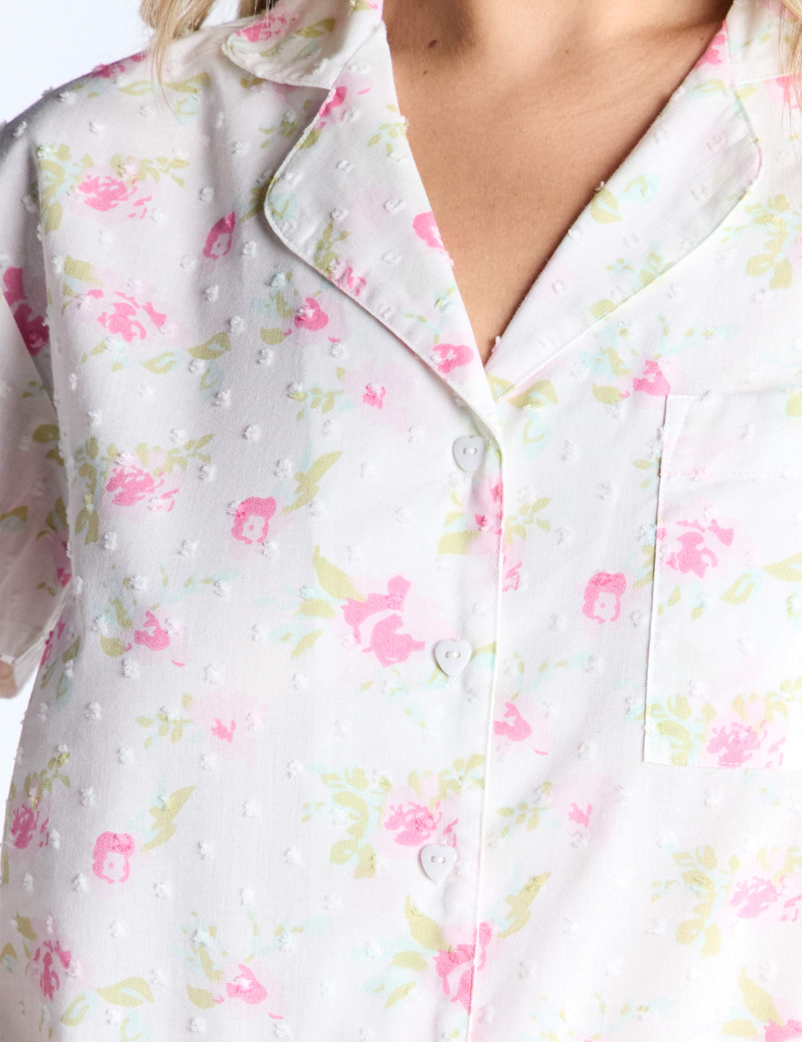 Cotton Ditsy Floral Print Short Pyjama Set 5 of 5