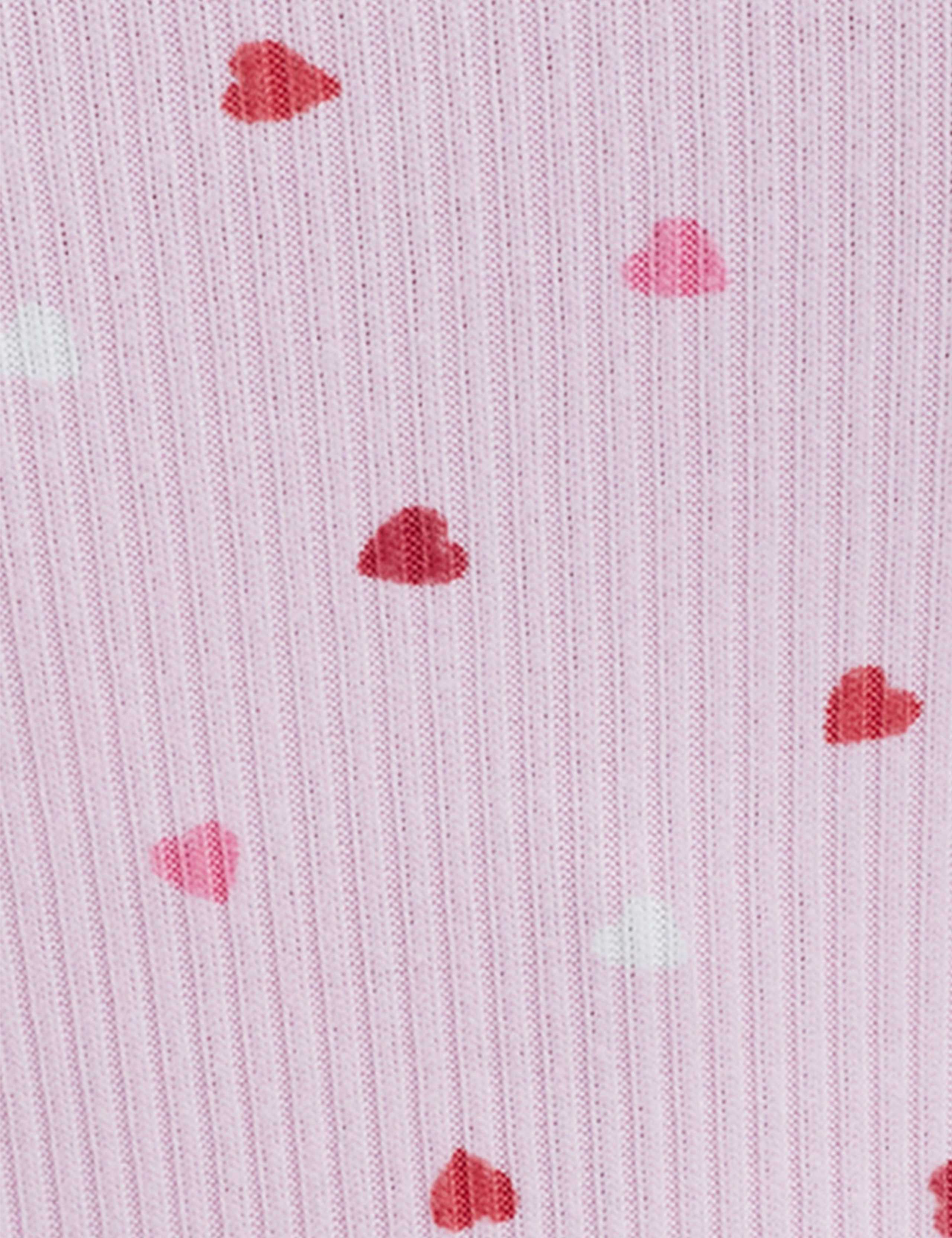 Valentines Ribbed Heart Print Shortie Set 5 of 5