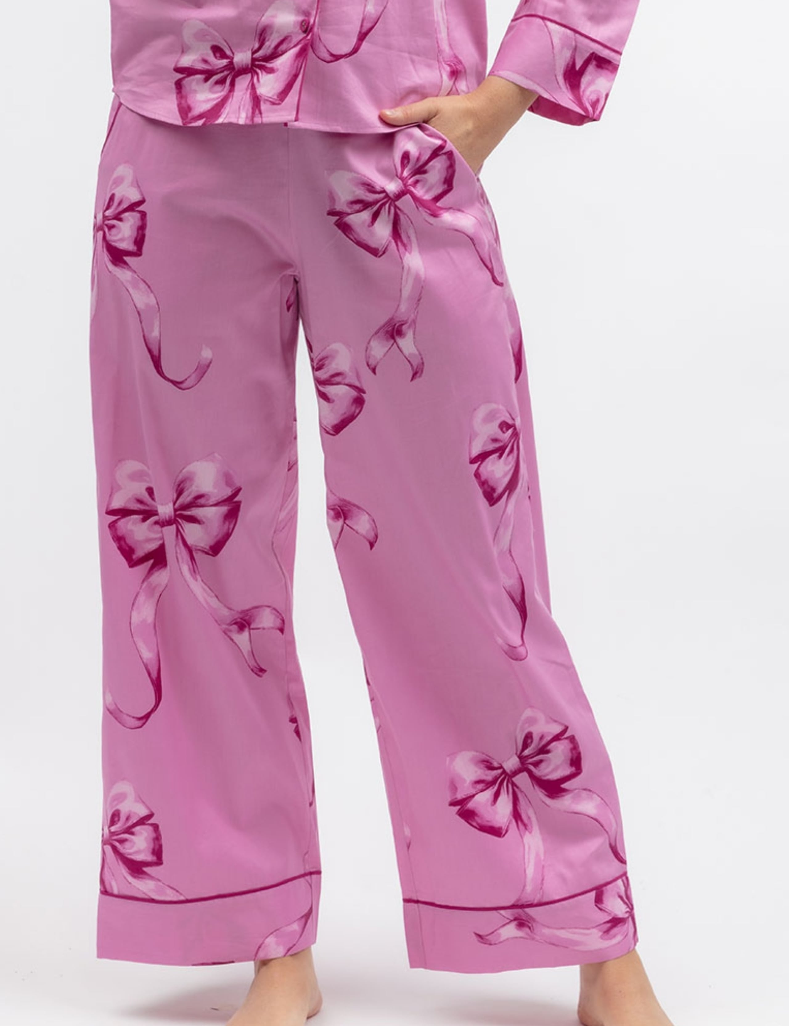 Cotton Modal Bow Print Pyjama Bottoms 1 of 4