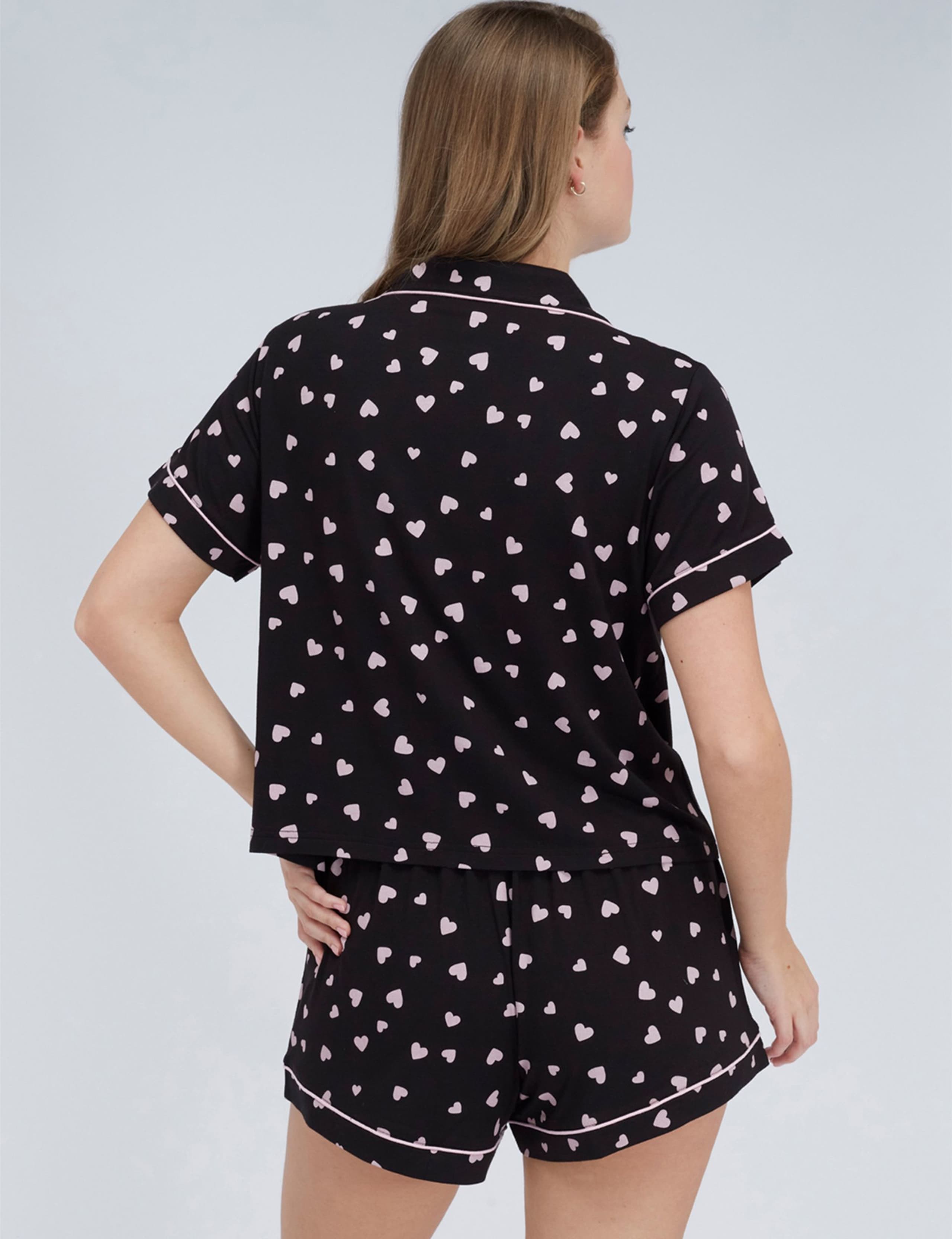 Modal Rich Heart Print Shortie Set 3 of 6