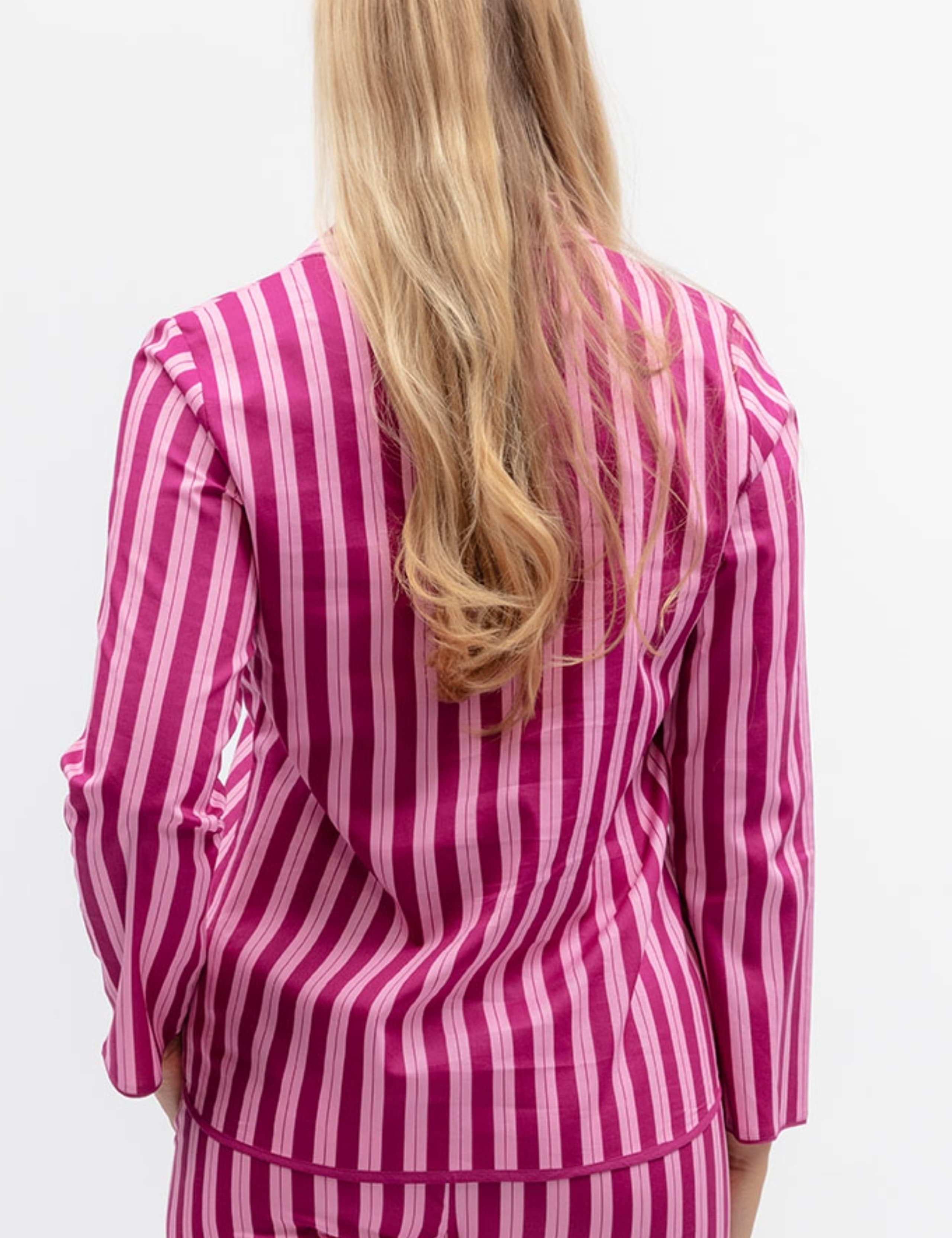 Cotton Modal Striped Revere Pyjama Top 4 of 4