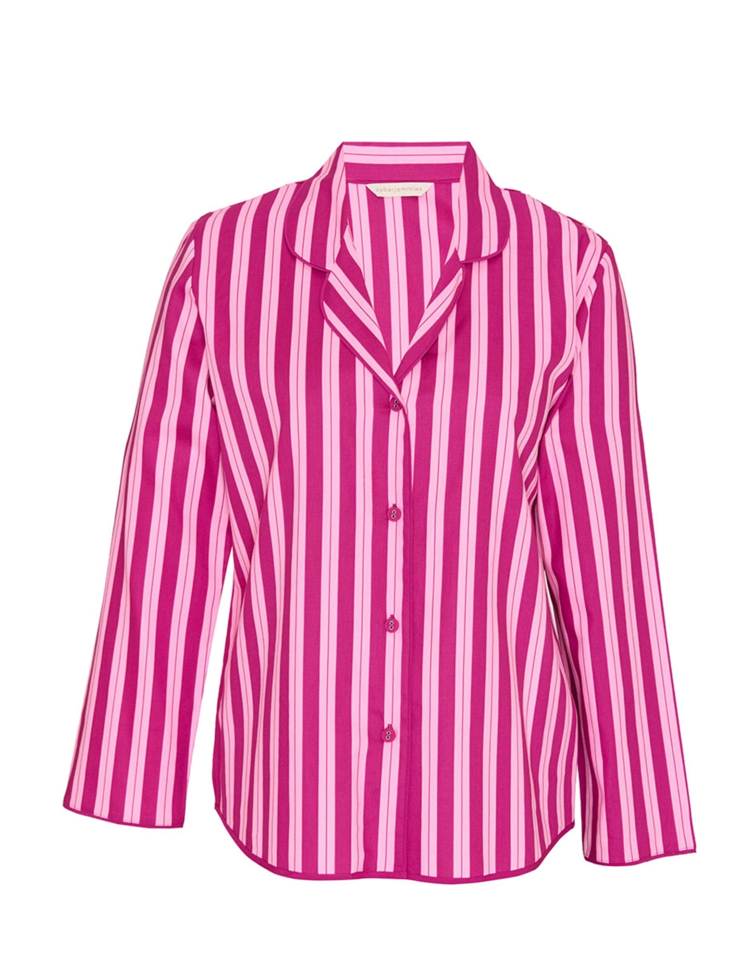 Cotton Modal Striped Revere Pyjama Top 2 of 4