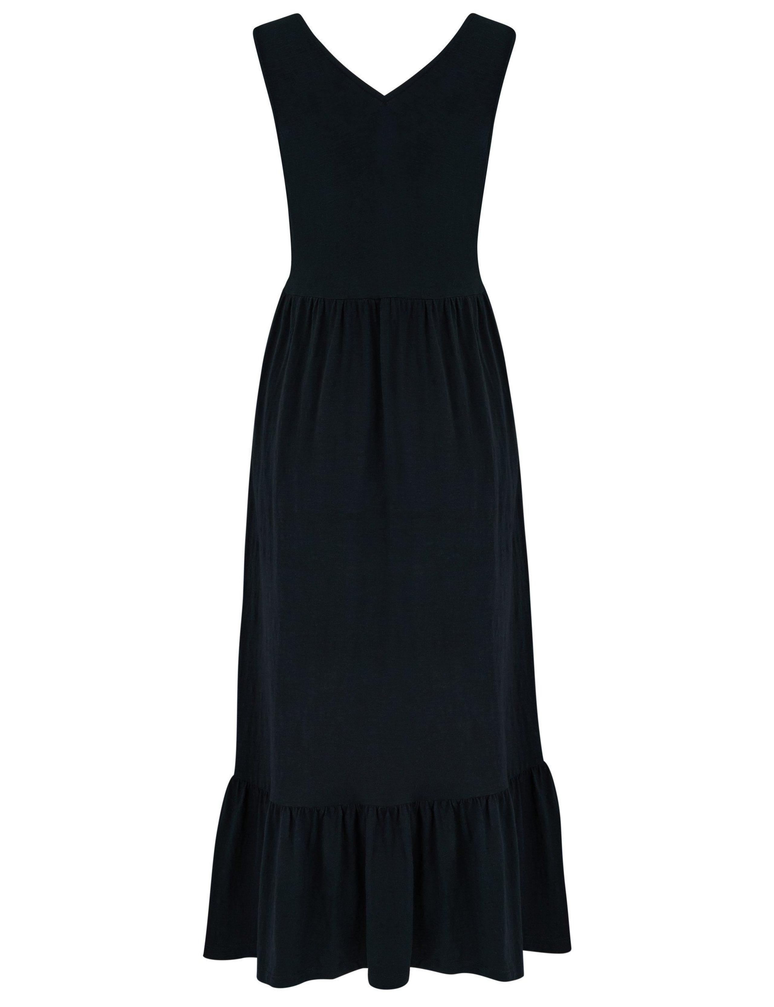 Pure Cotton Textured V-Neck Midi Tiered Dress 6 of 8