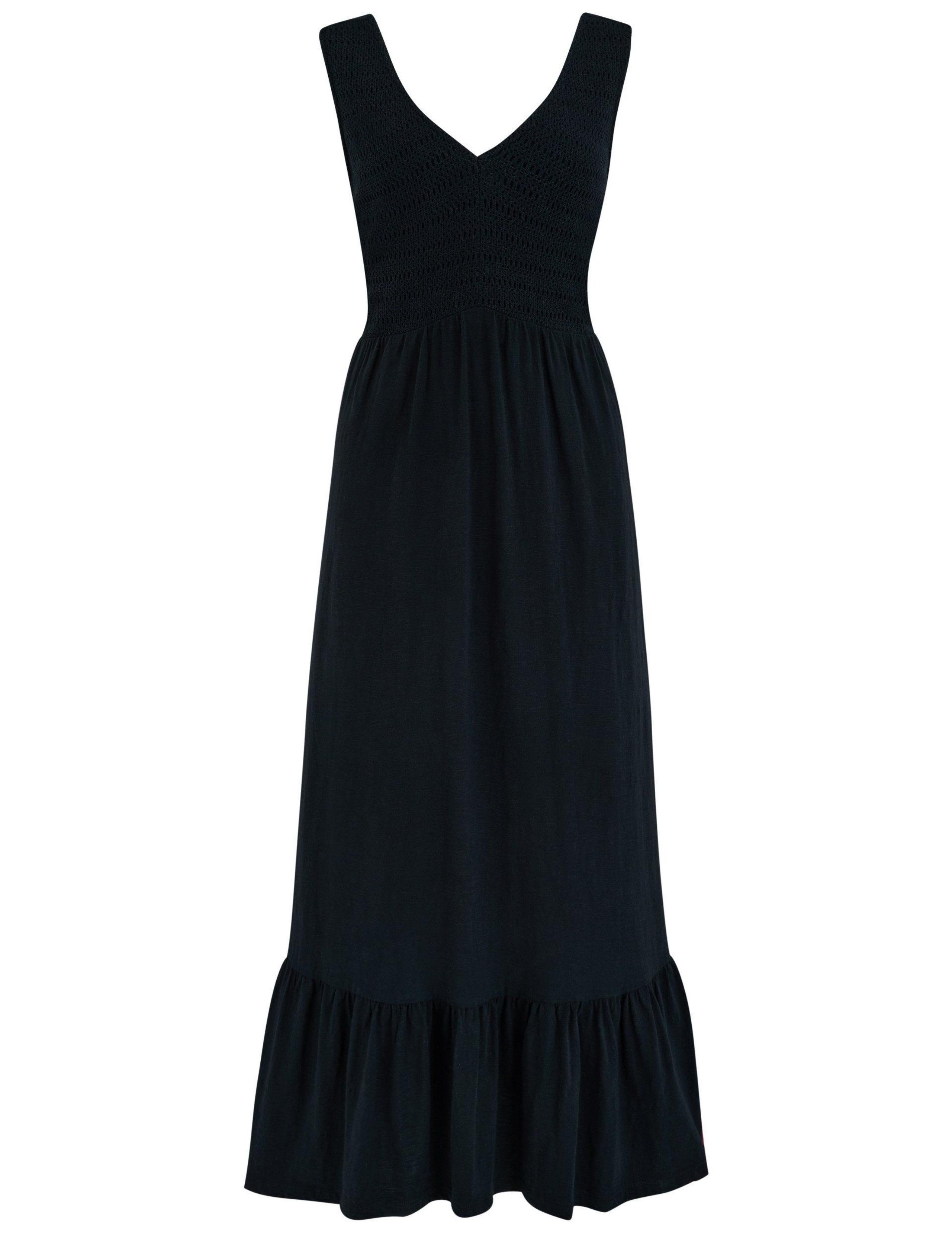 Pure Cotton Textured V-Neck Midi Tiered Dress 2 of 8
