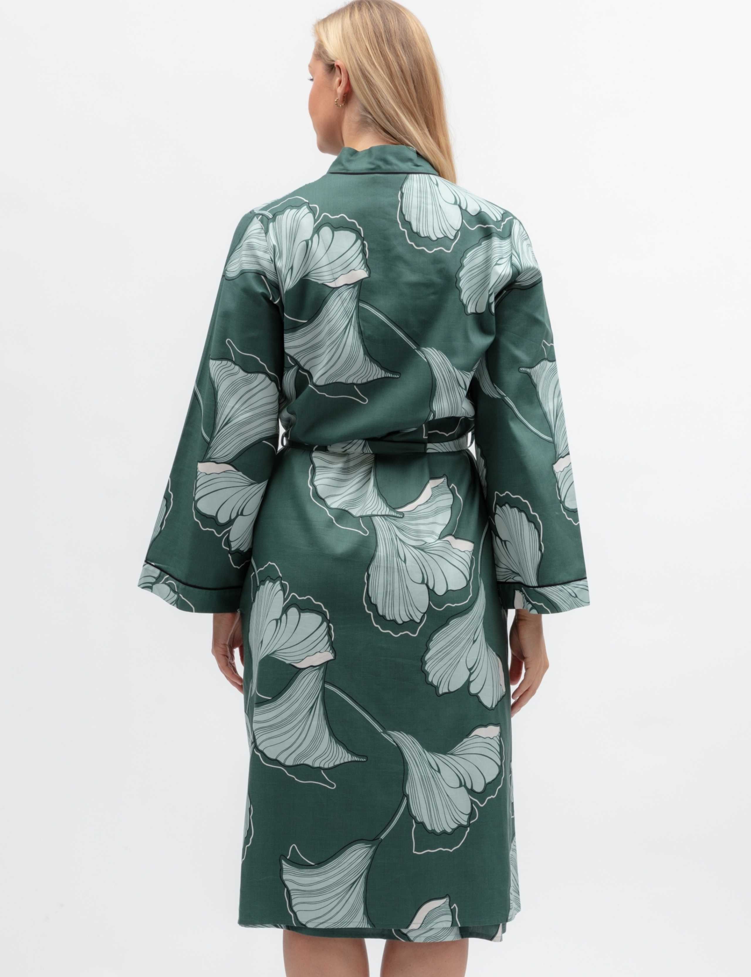 Cotton Modal Floral Dressing Gown 4 of 4